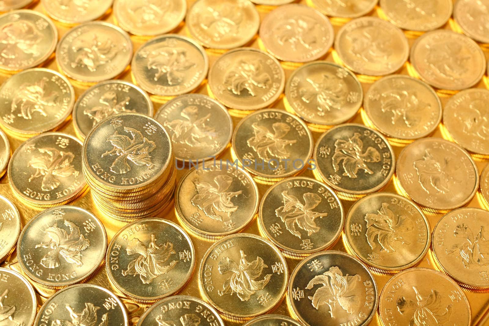 gold coins , Hong Kong currency $0.5 coins