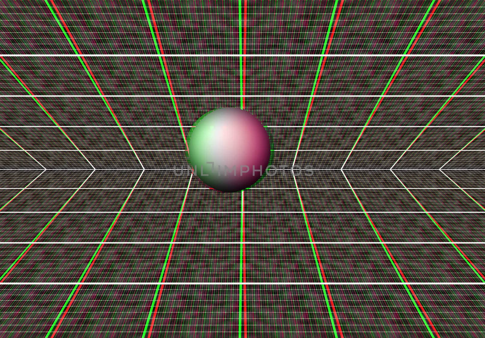 An illustration of a anaglyph 3d image