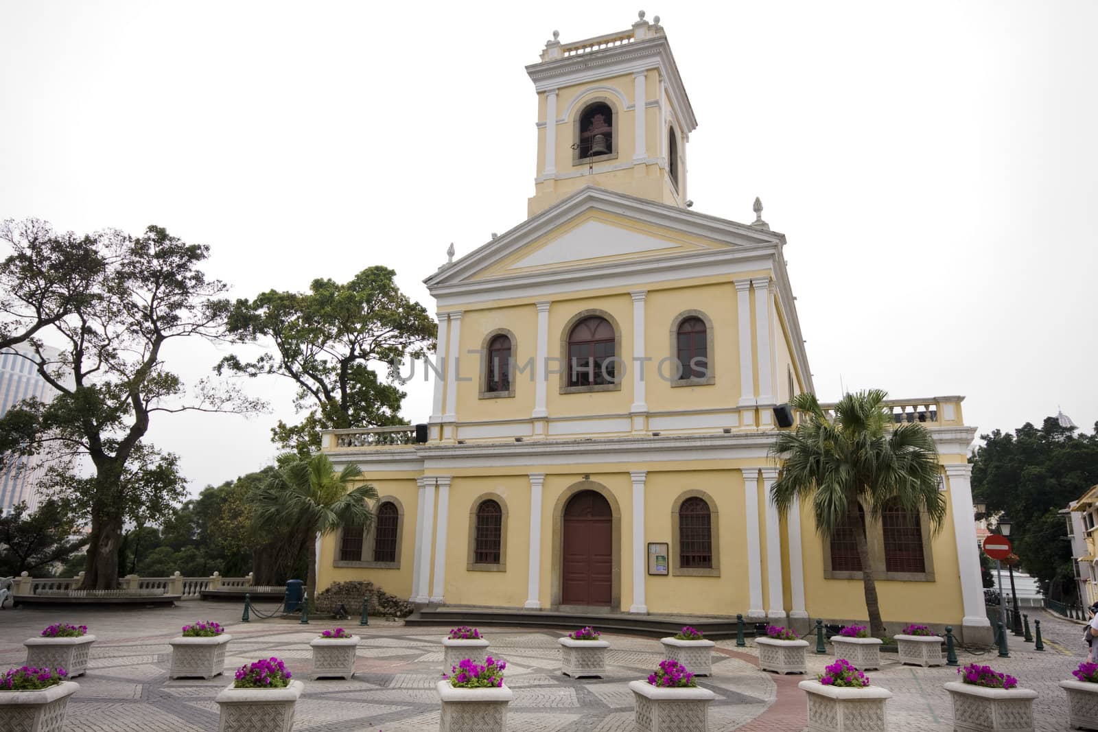 Church on top of Colina da Penha in Macau