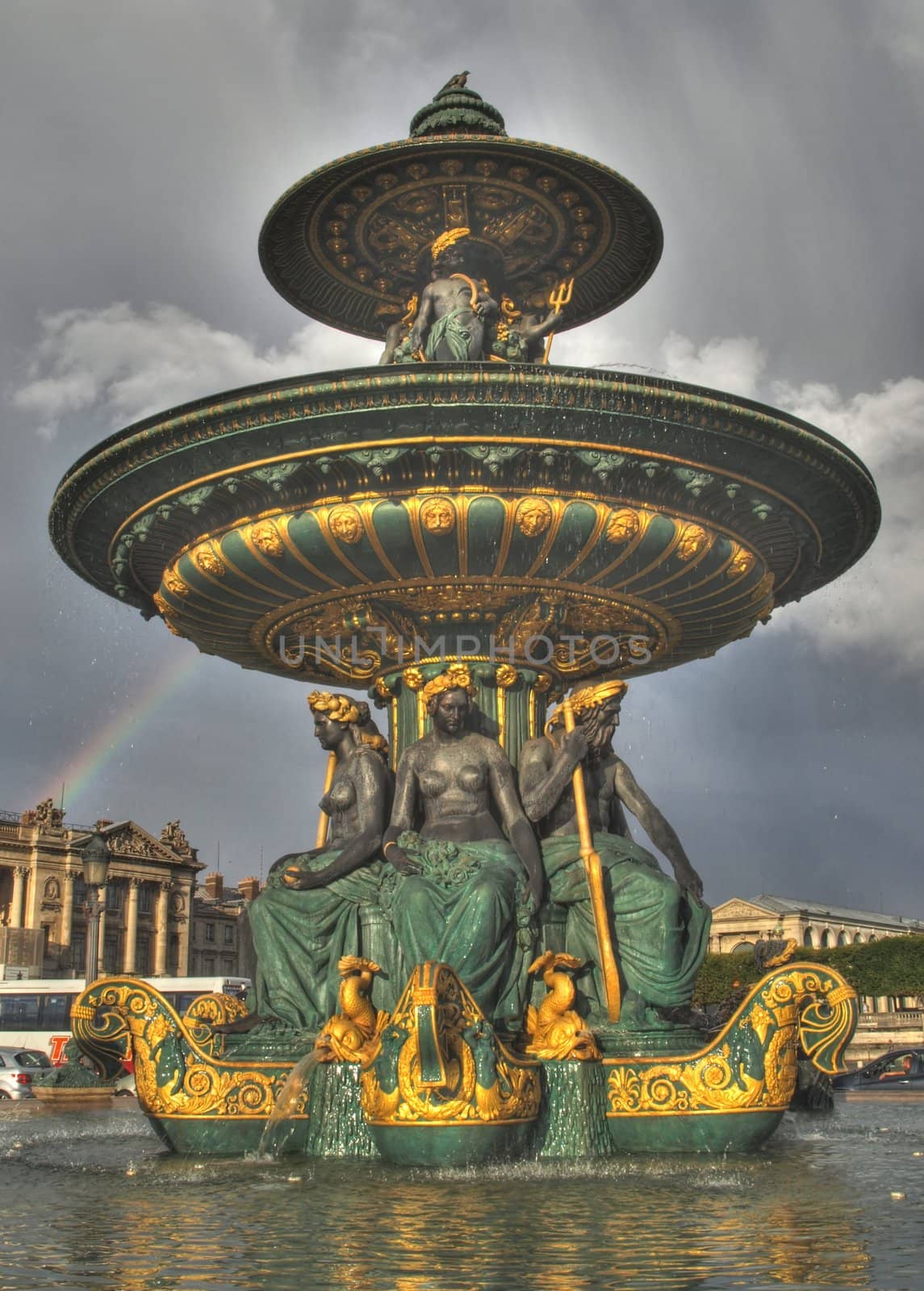a fountain in the parisian Concorde square