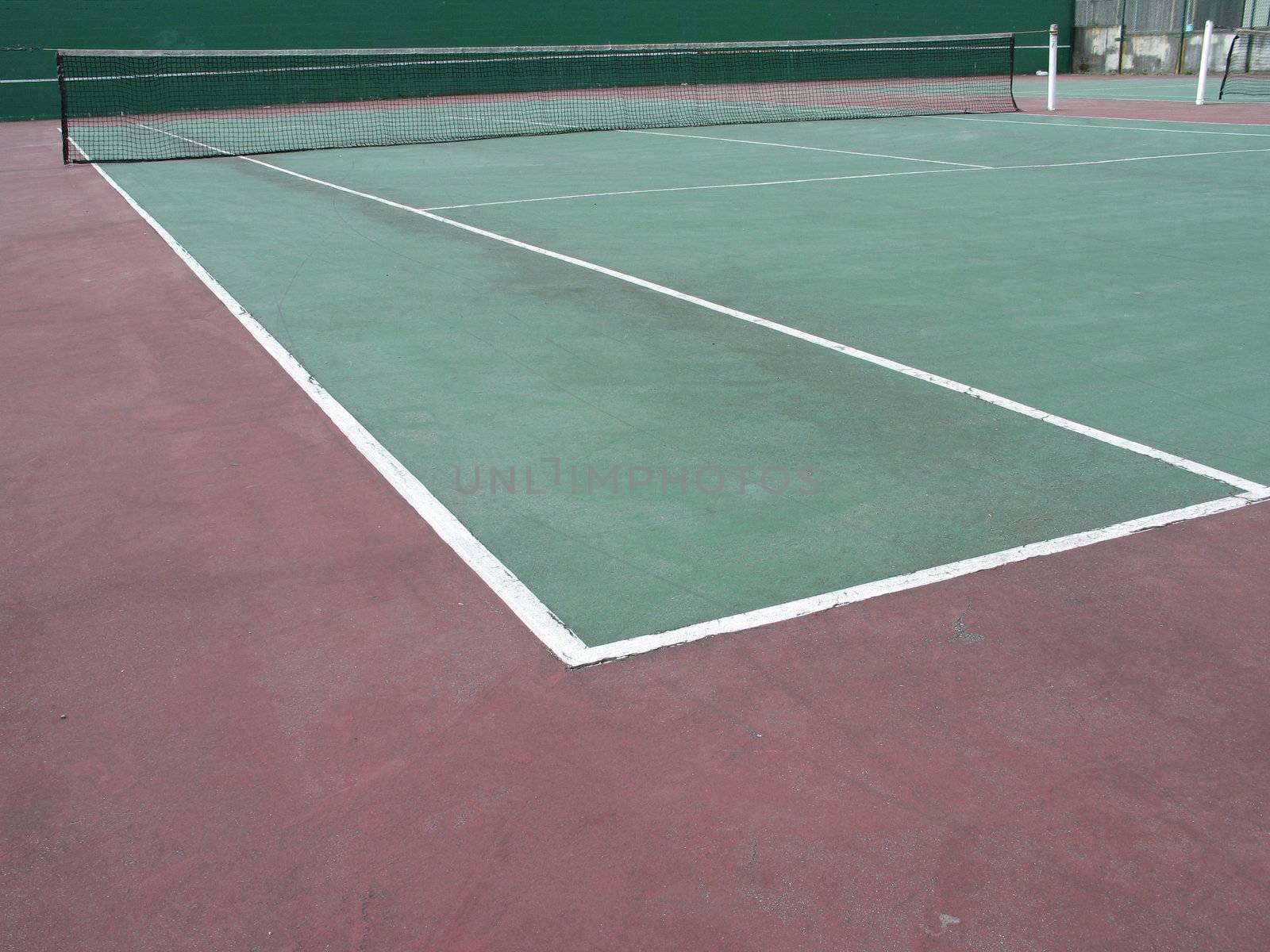 green tennis court by mmm