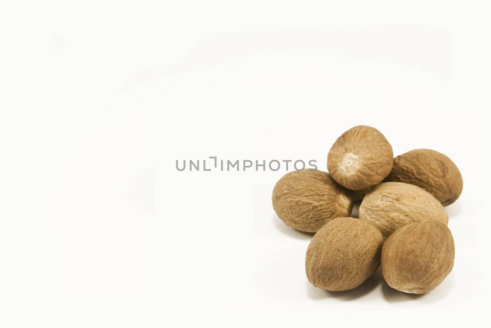 Nutmeg isolated on white