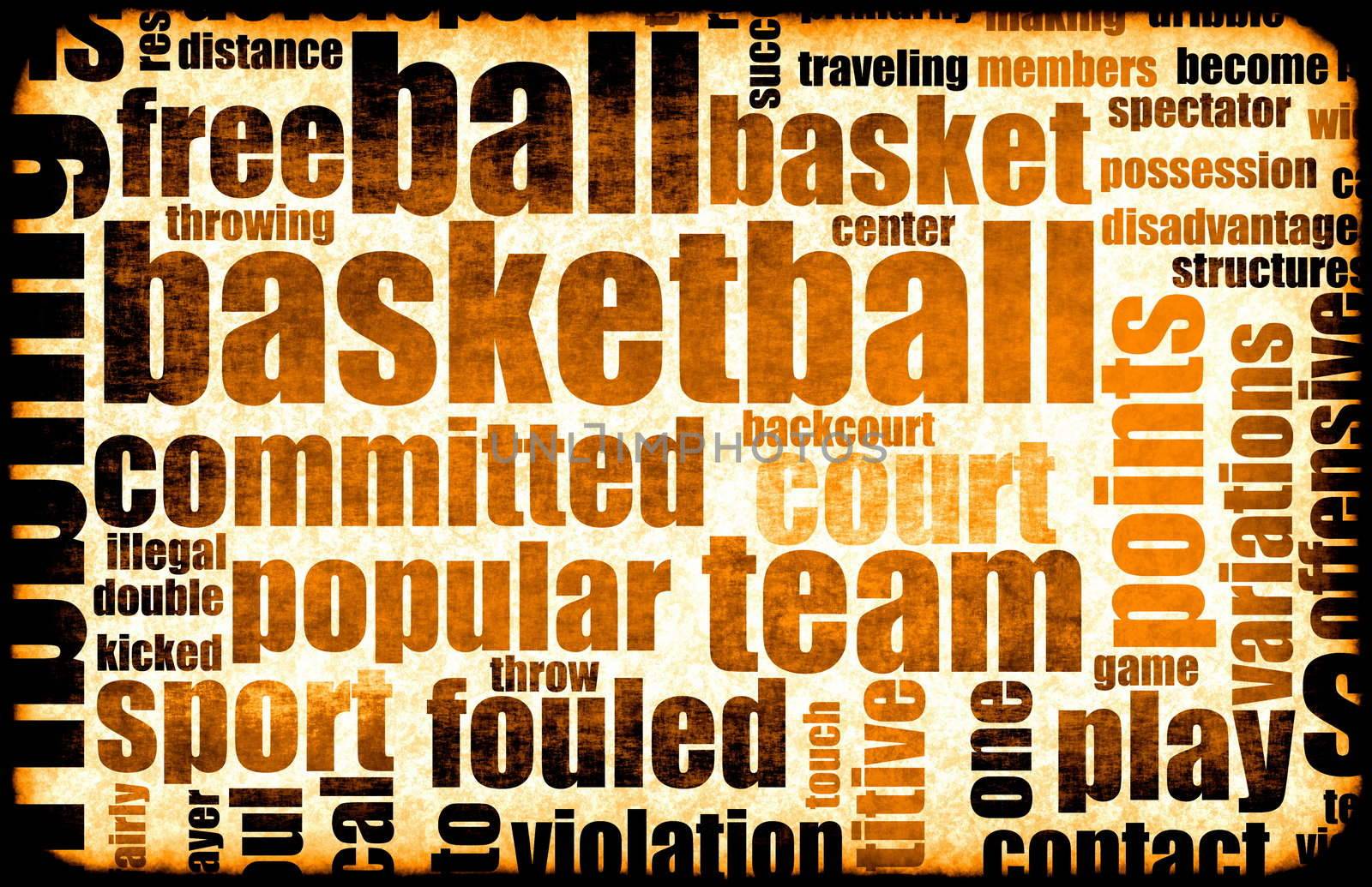 Basketball Game as a Sport Grunge Background