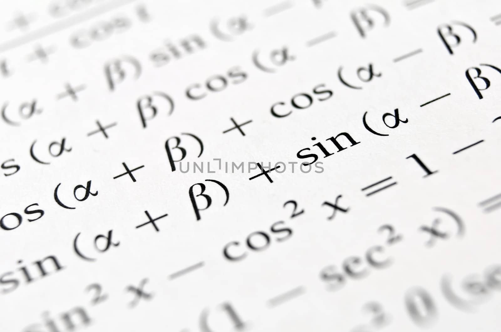 Algebra formulas close up. by FER737NG