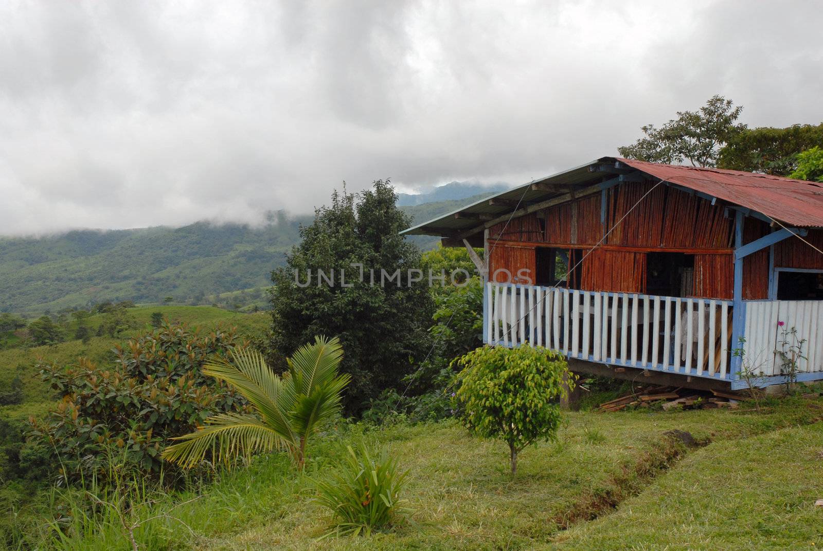 Wooden house in a valley by cienpies