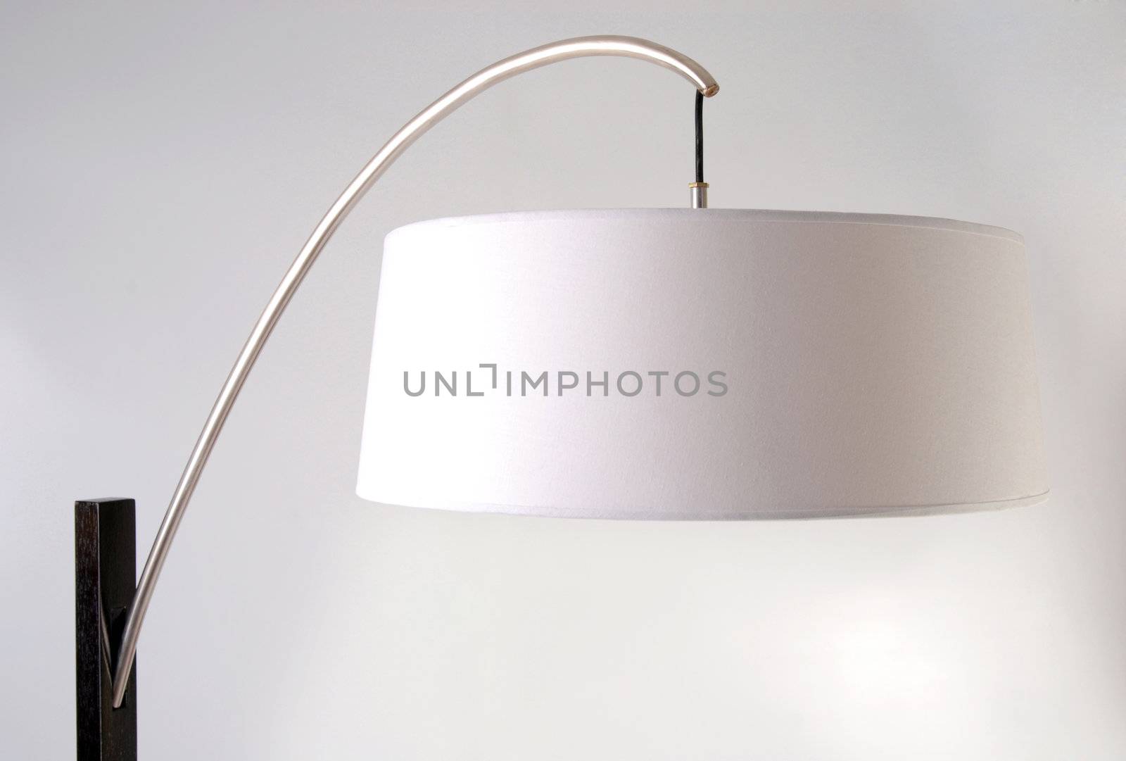 Floor lamp detail. White lampshade by cienpies