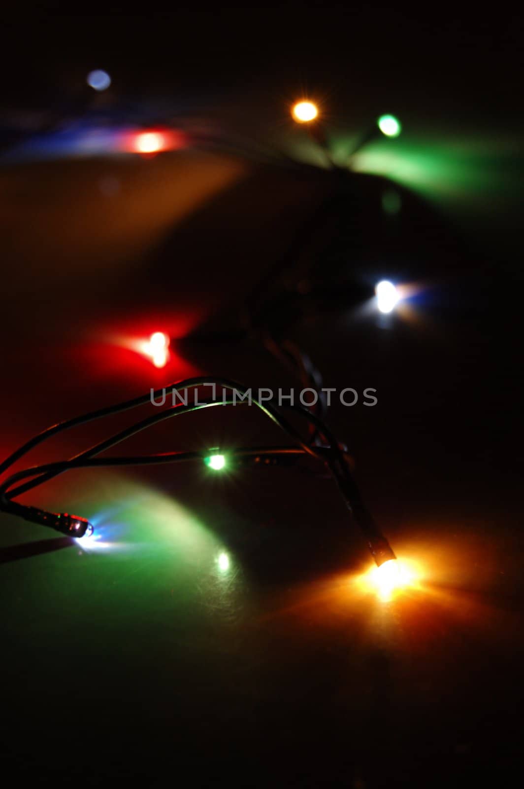 colourful glowing holiday lights decoration