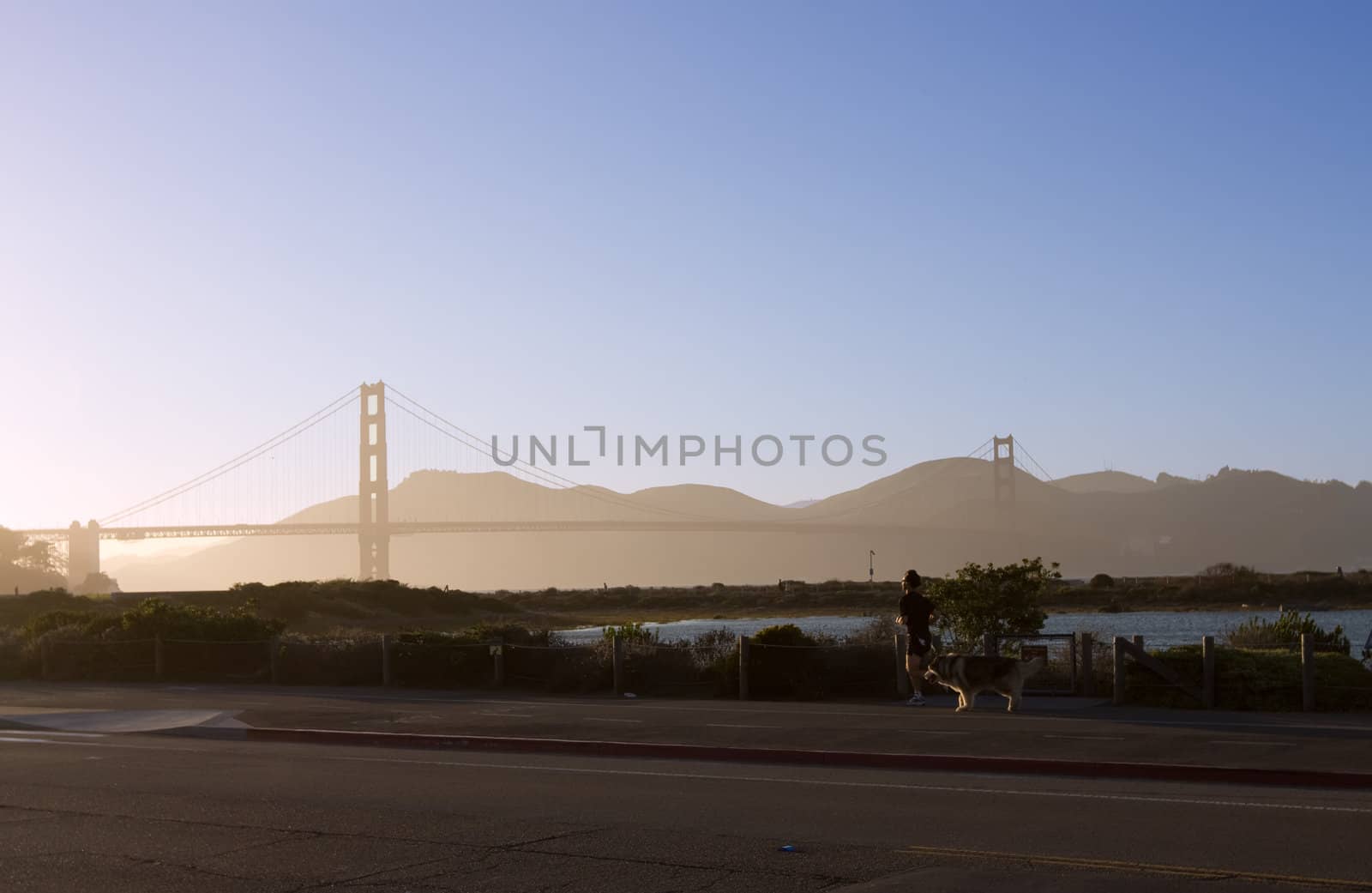 Golden Gate at San Francisco at dusk time