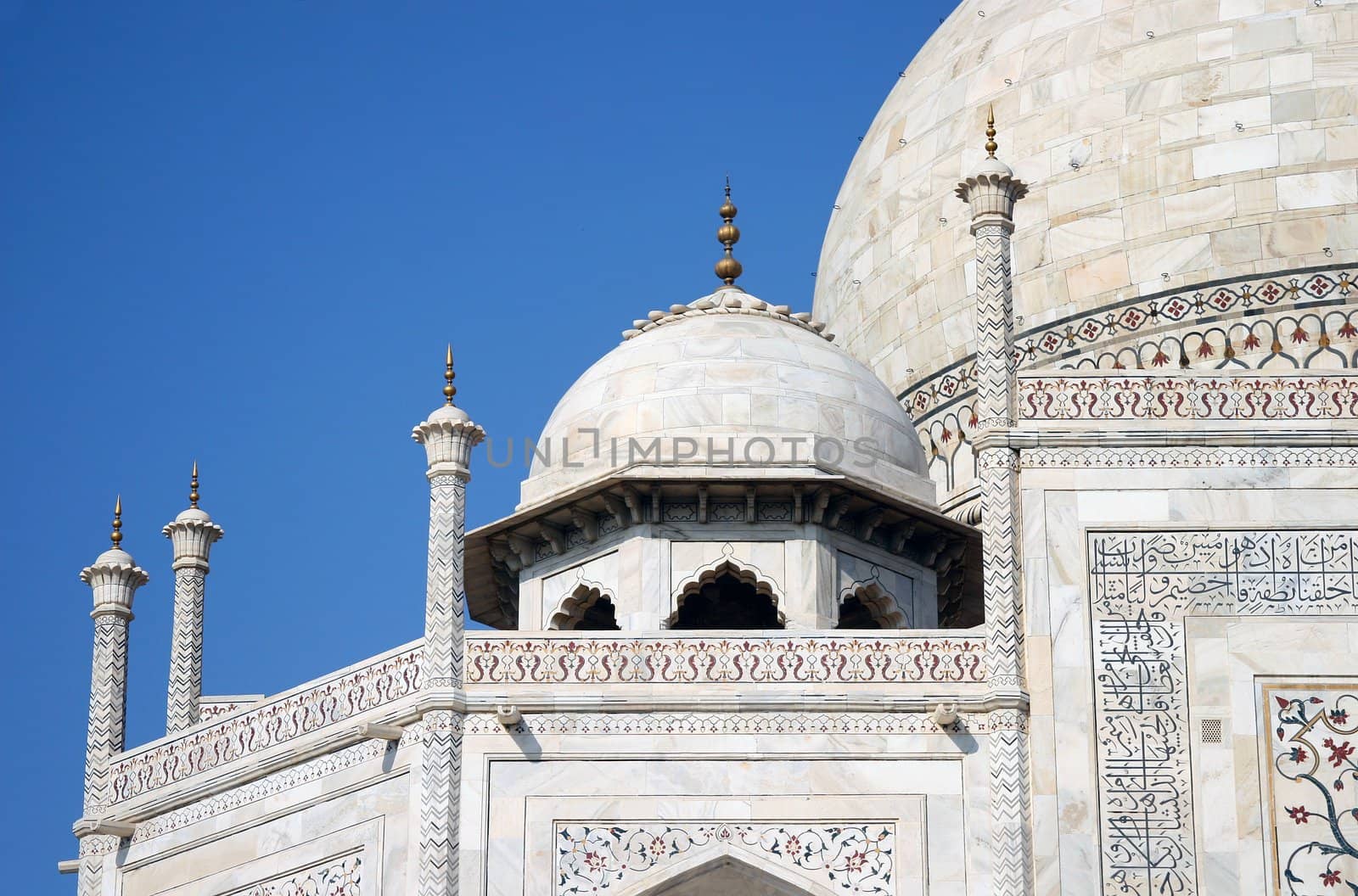 Close up look at taj Mahal