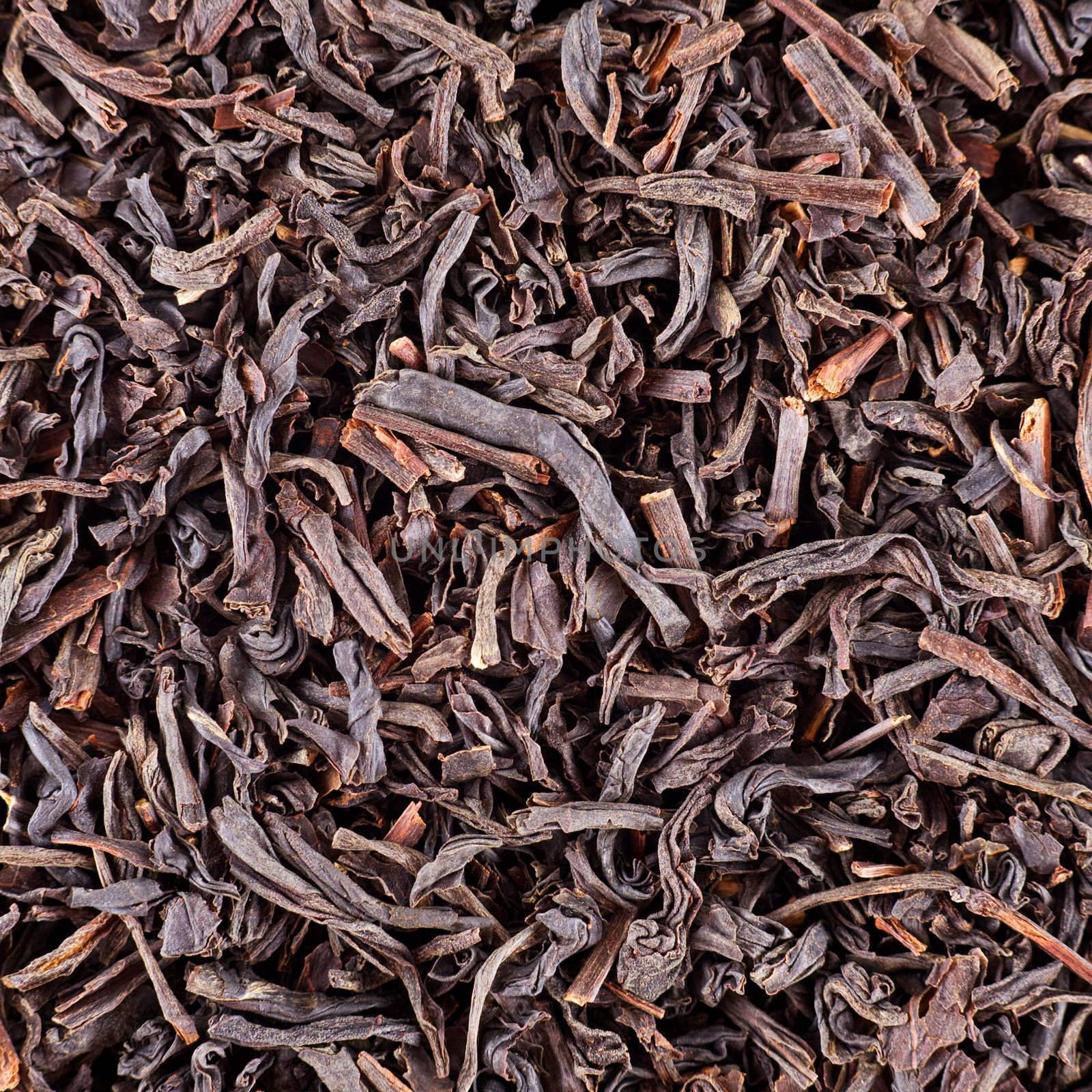 Structure generated by dry black tea leaves