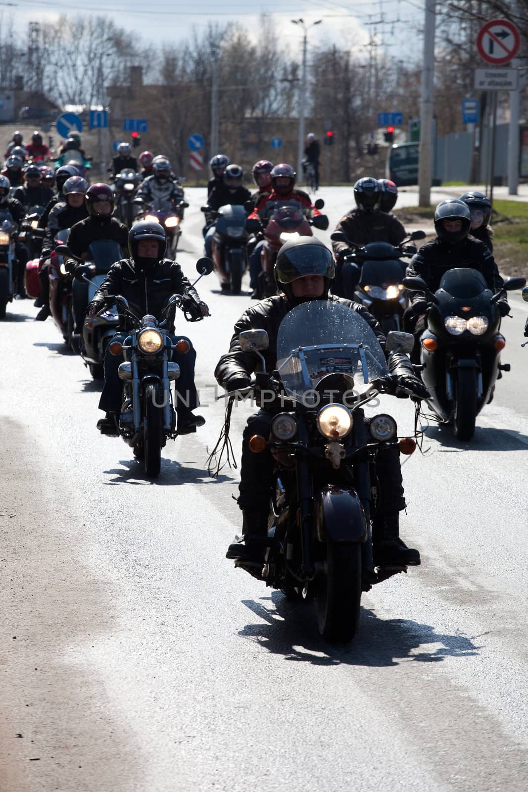 RIGA - April 24: Motorcycle Season opening parade with thousands of participants. April 24, 2010, Riga, Latvia.