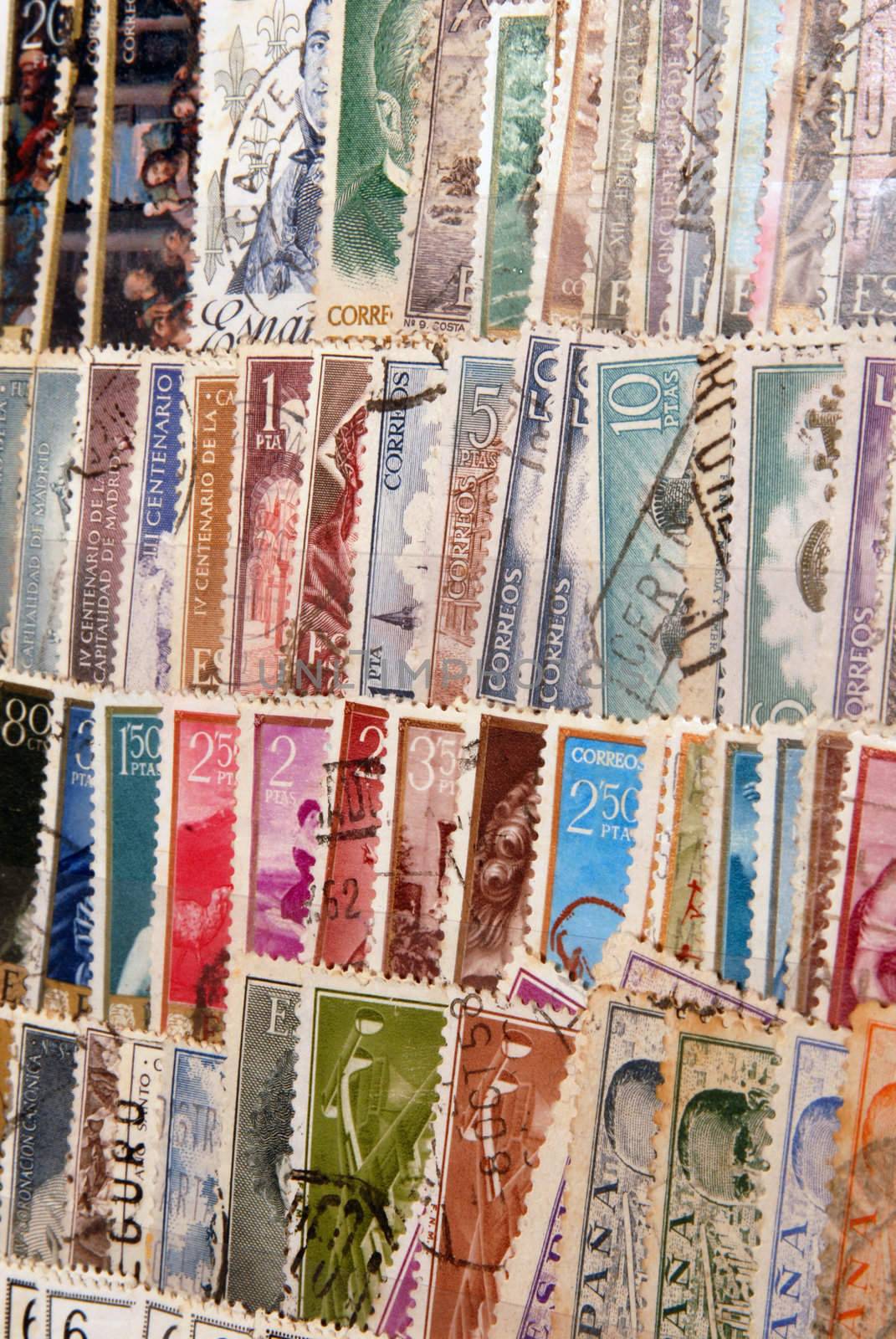 Old stamp collection from Spain by cienpies