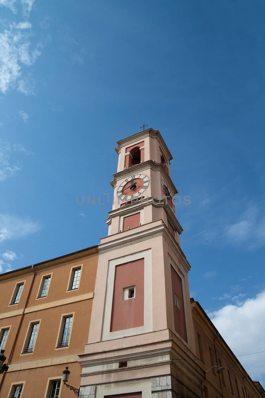 An old clock tower in a medieval town