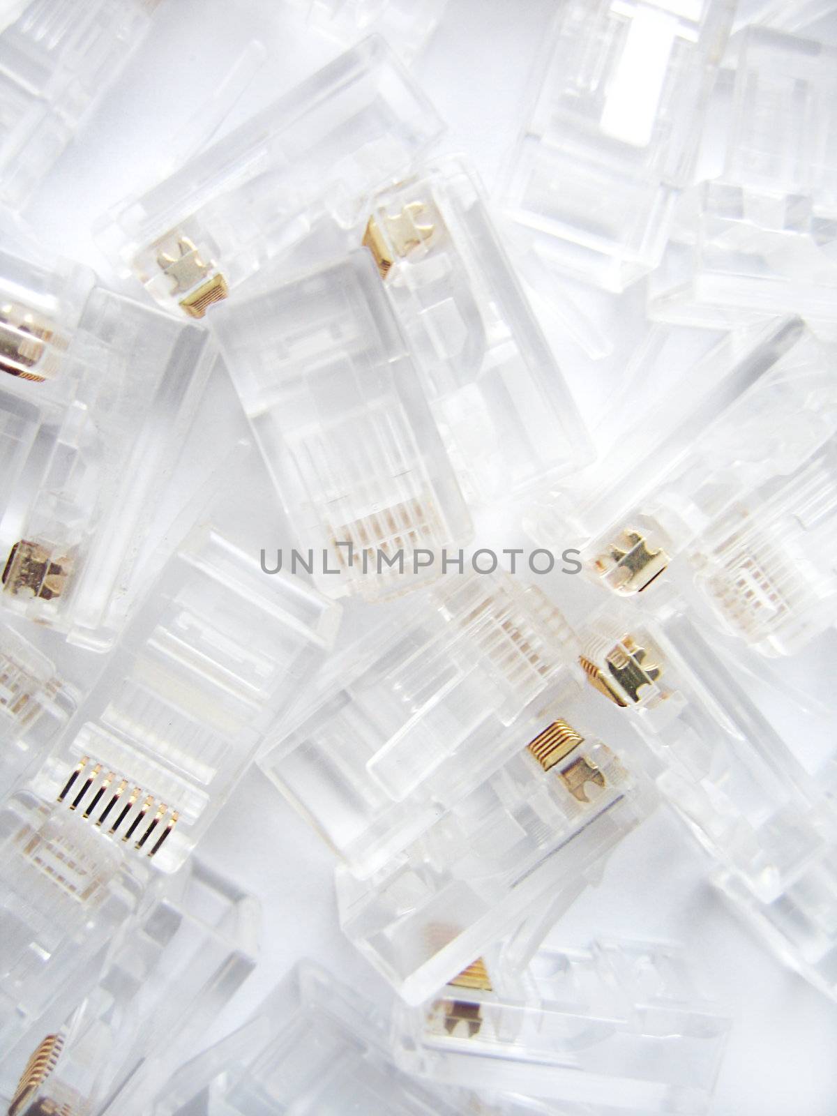 connectors as background isolated on white