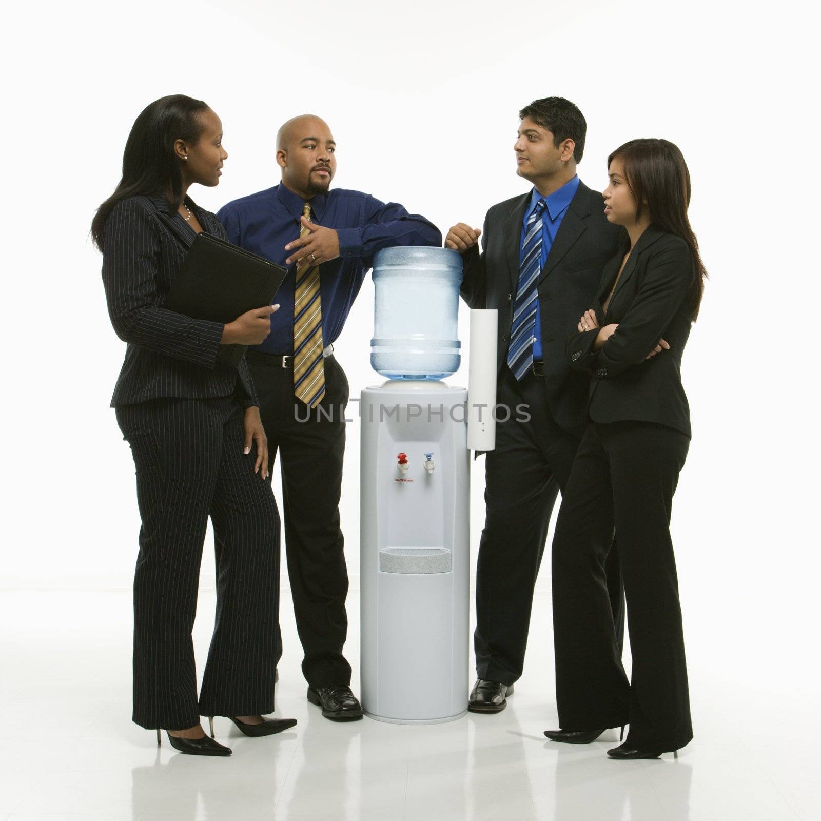 Group at water cooler. by iofoto