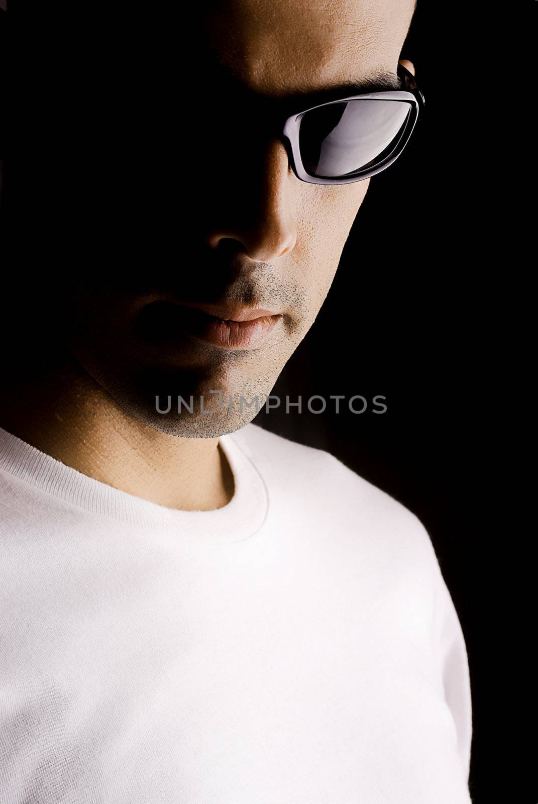 Man portrait with eyeglasses