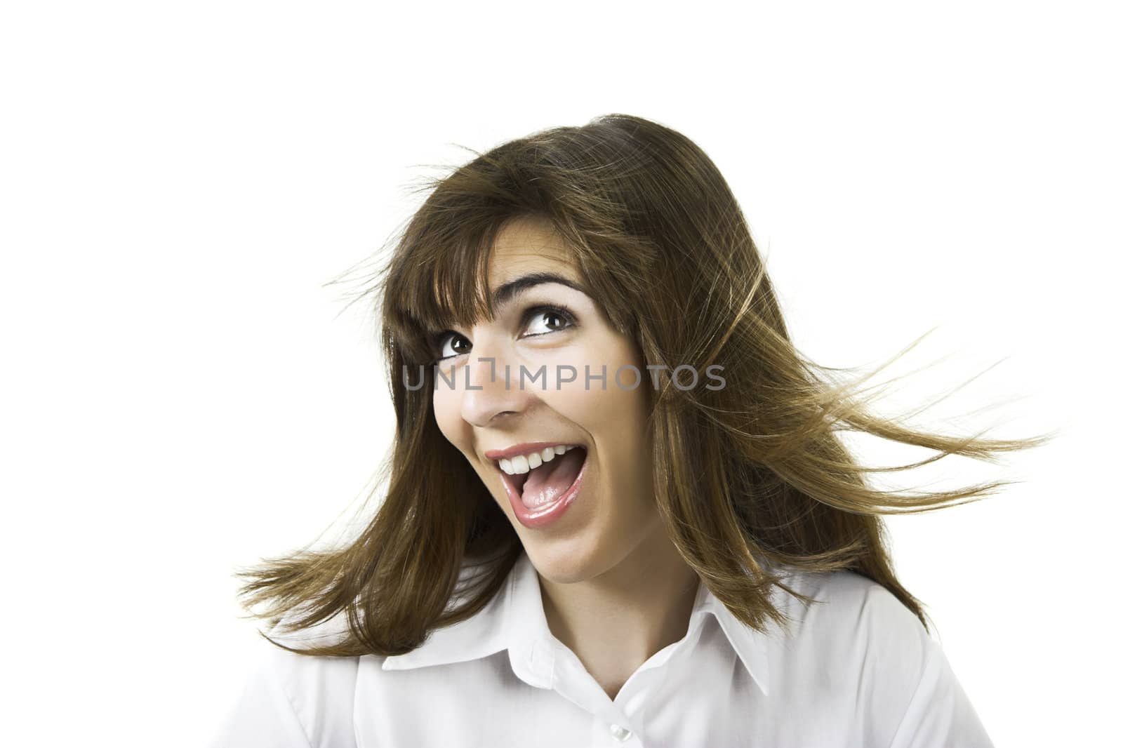 Portrait of a young beautiful woman radiant of hapiness