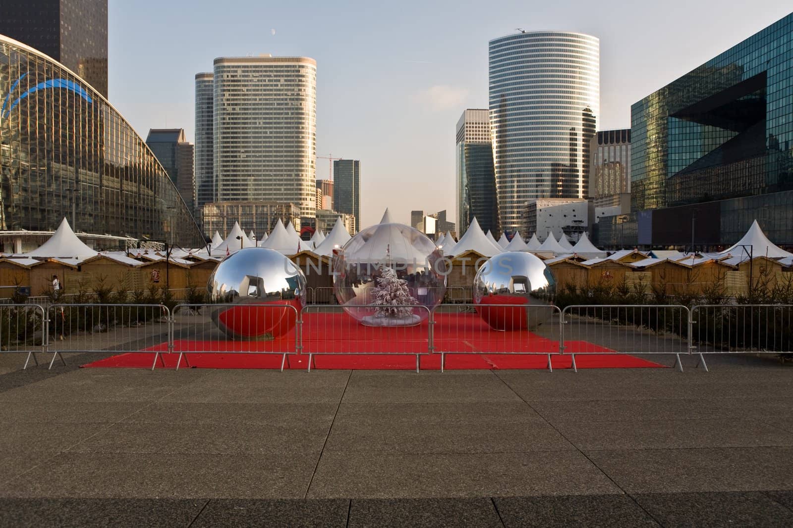 Business area of city of Paris.La Defense