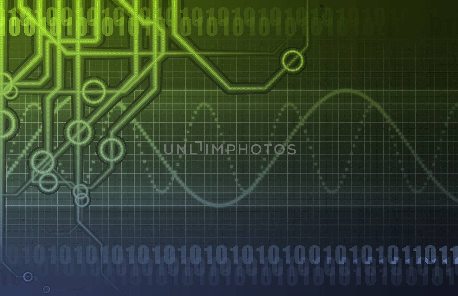 Technology Background as a Colorful Abstract Art