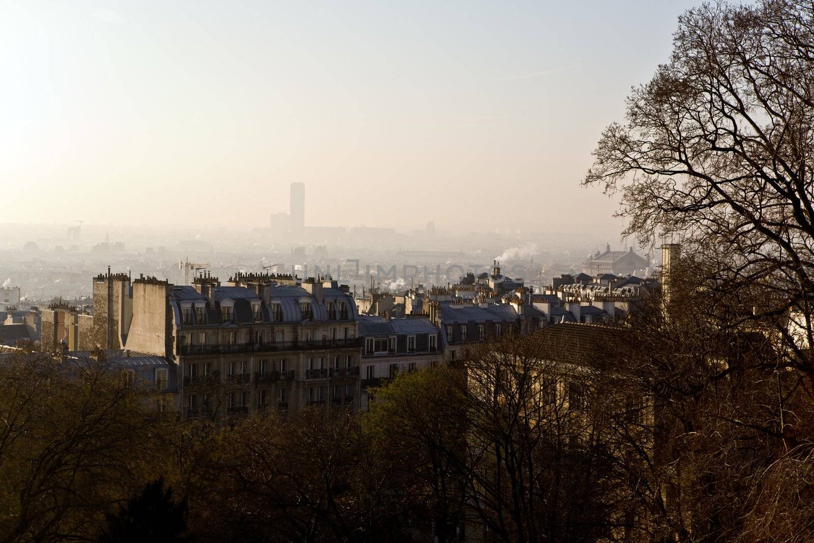 The picture is made in Paris on a hill Montmartre