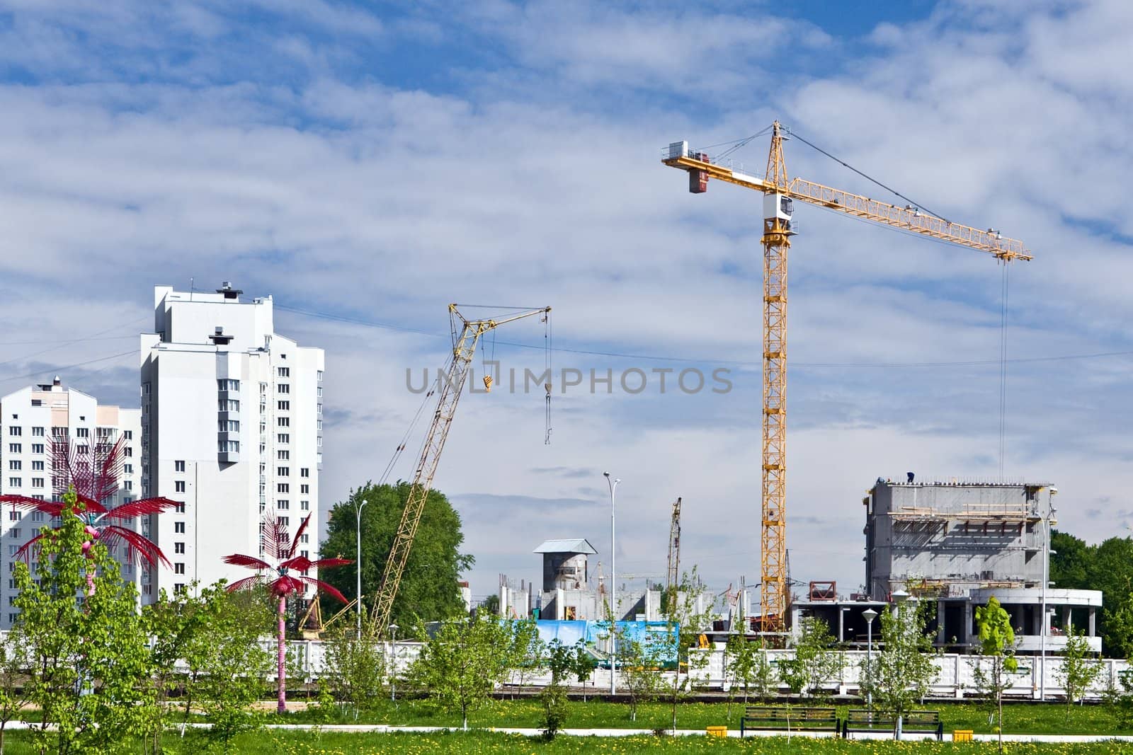 Construction of an apartment house