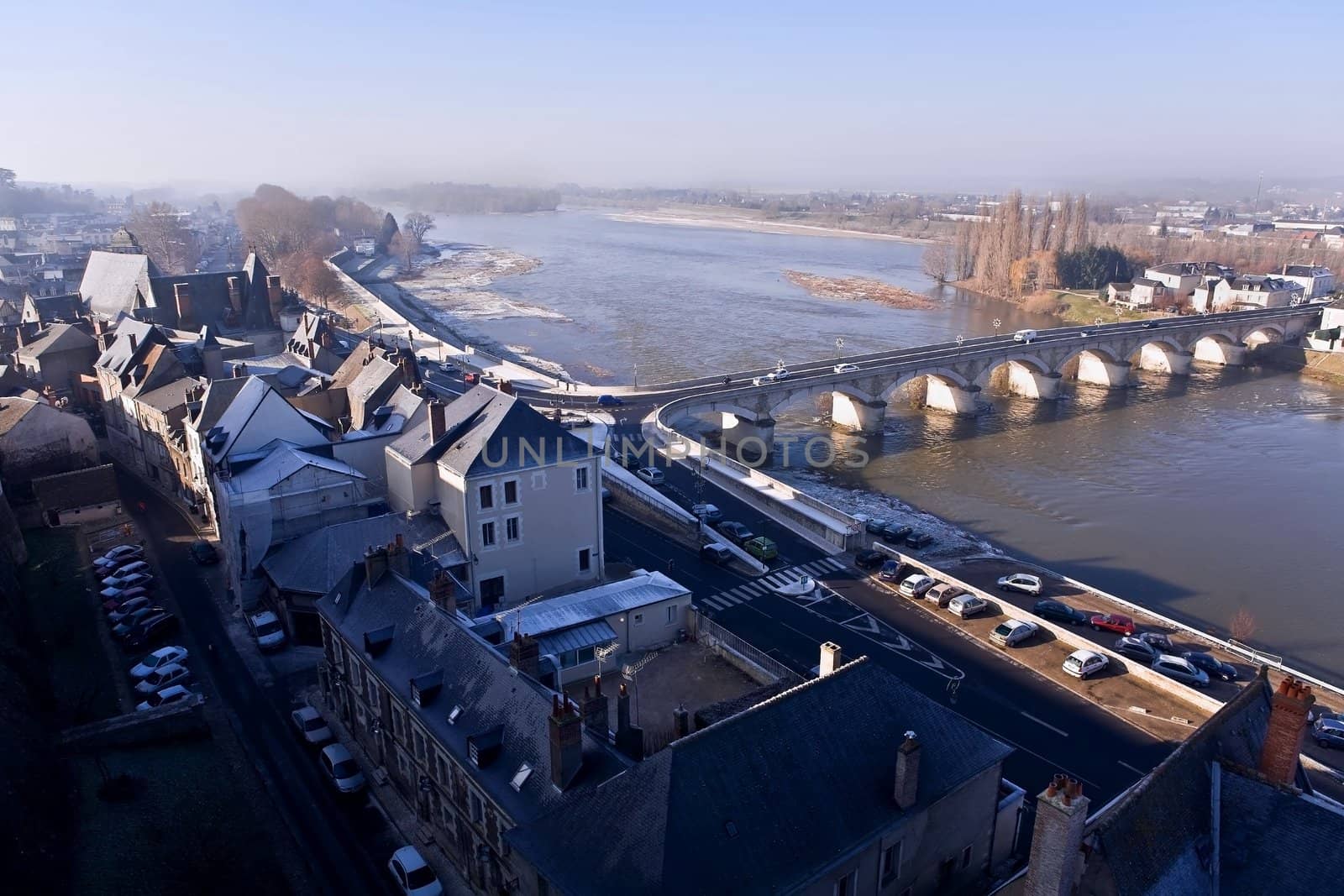 The picture is made from a viewing platform of castle Amboise