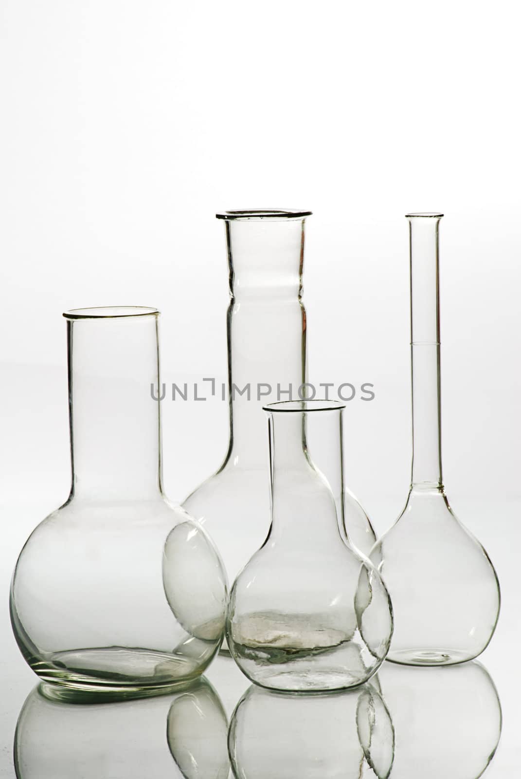 Glass laboratory equipment for science research