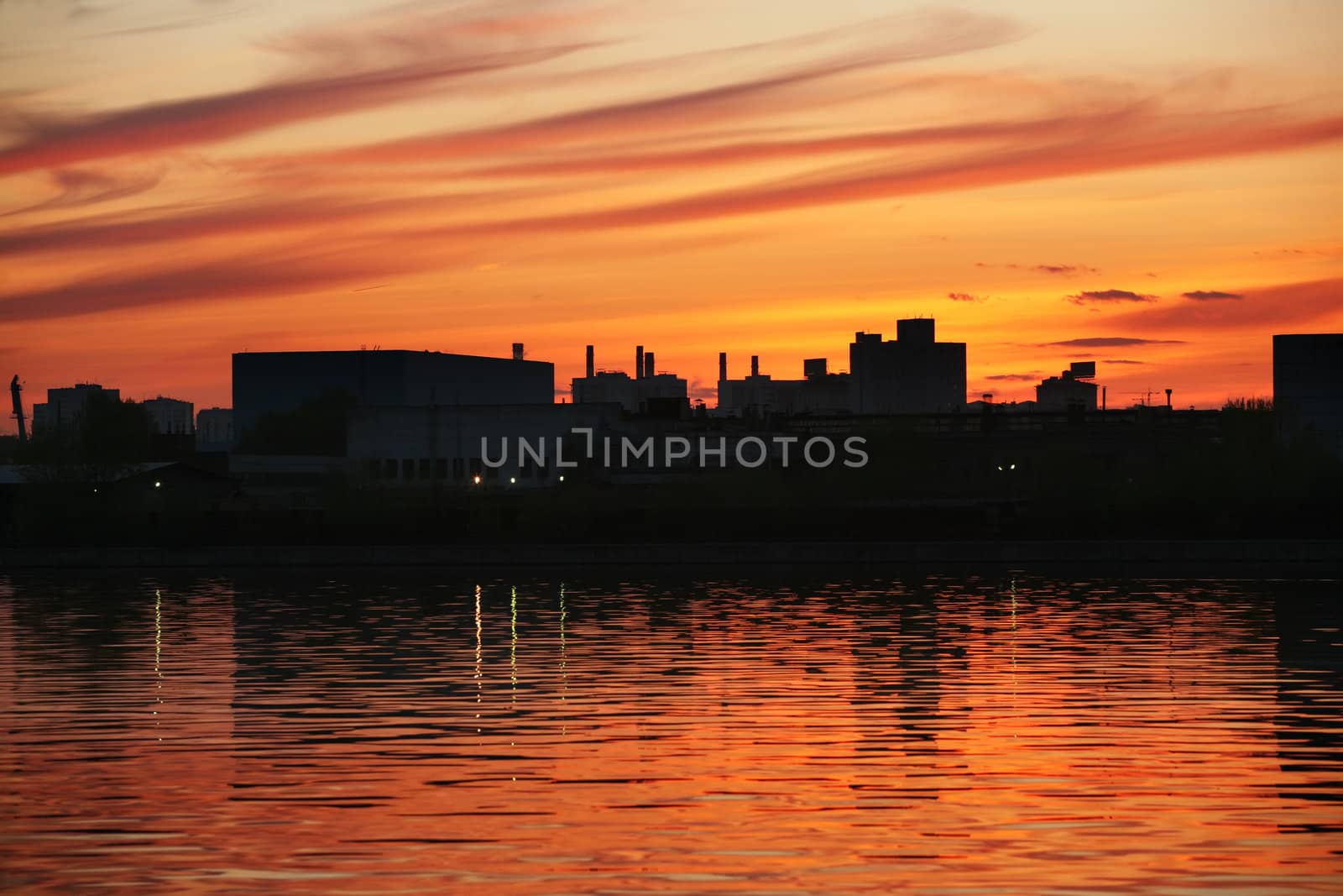 Sunset overlooking the city Moscow