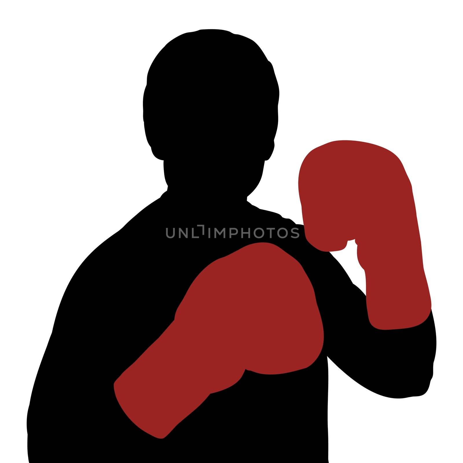 Illustration of a boxer silhouette