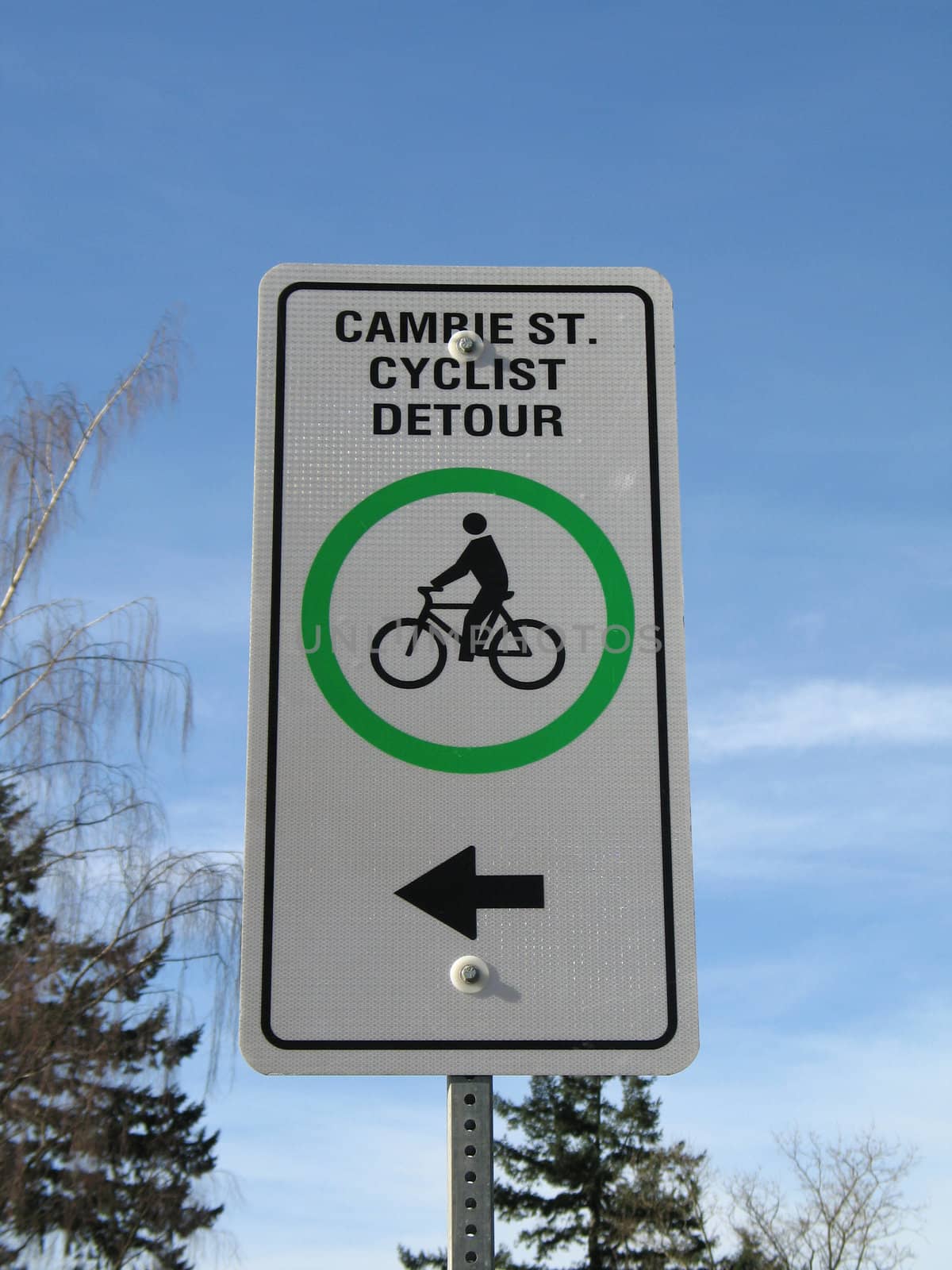 cyclist detour sign by mmm