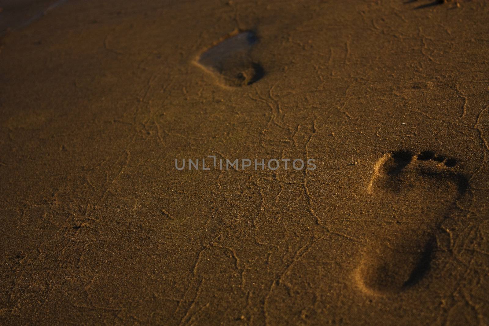 Footprints in the sand by grigorenko