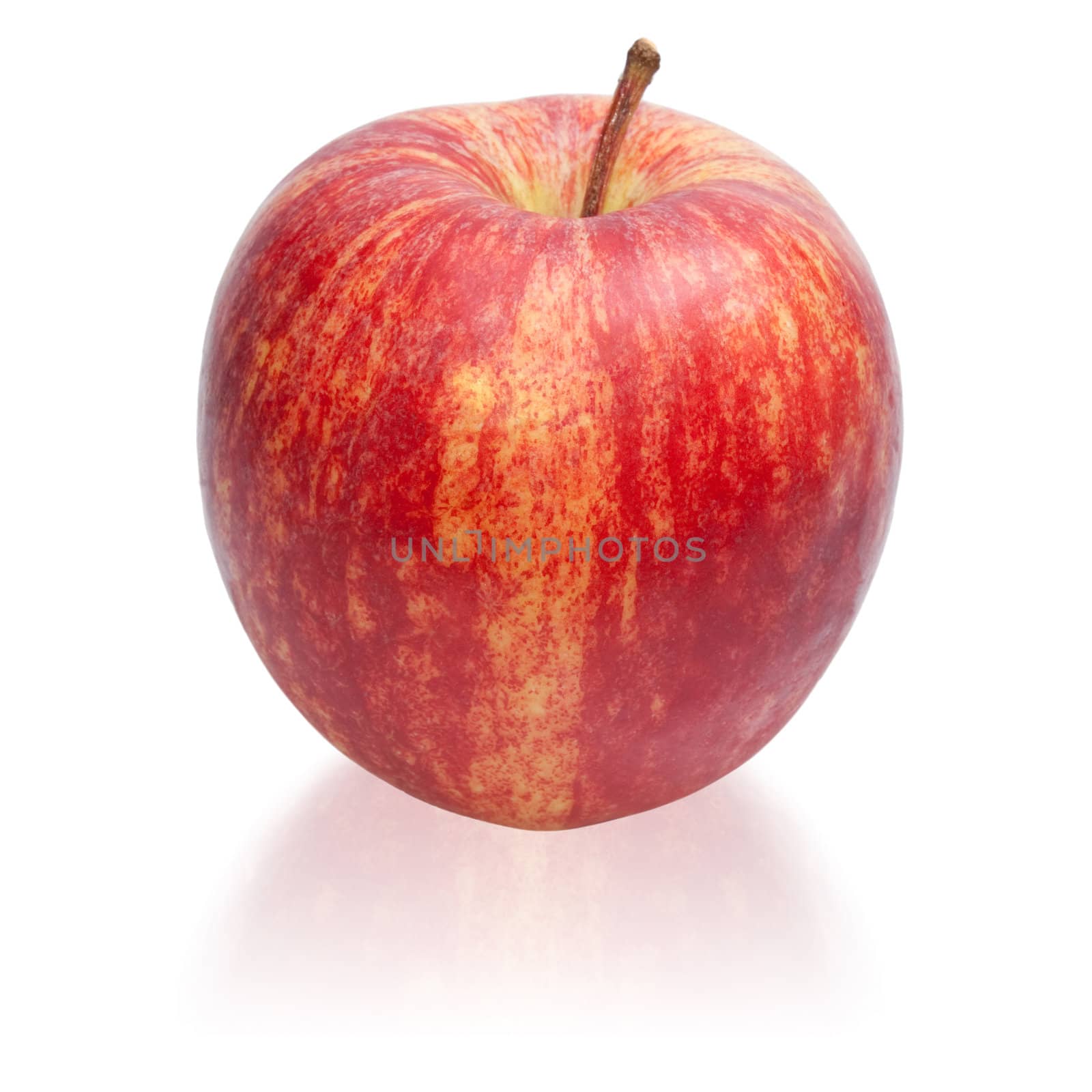 Ripe Red Apple isolated on the white background