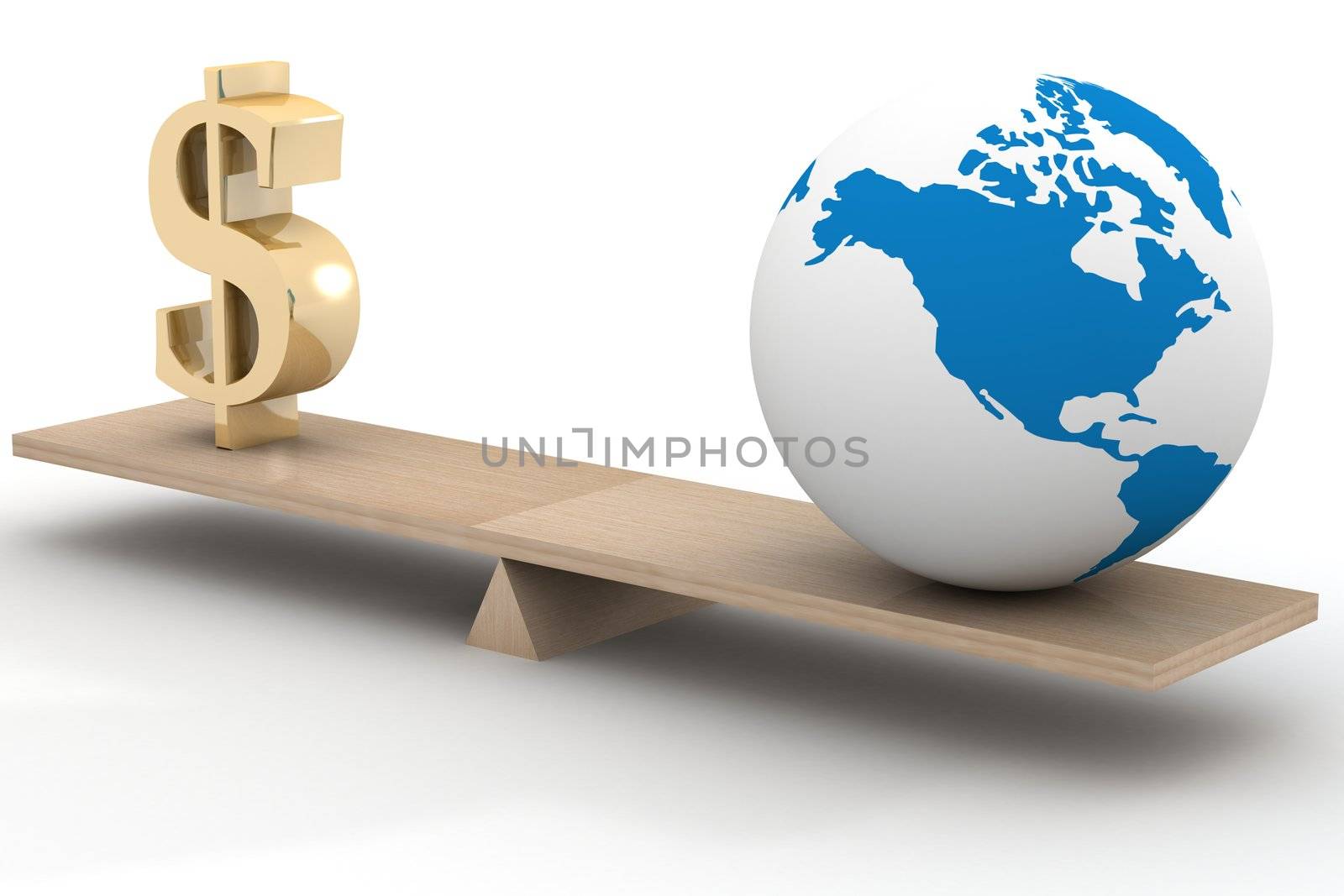 World business. 3D image. The isolated illustration