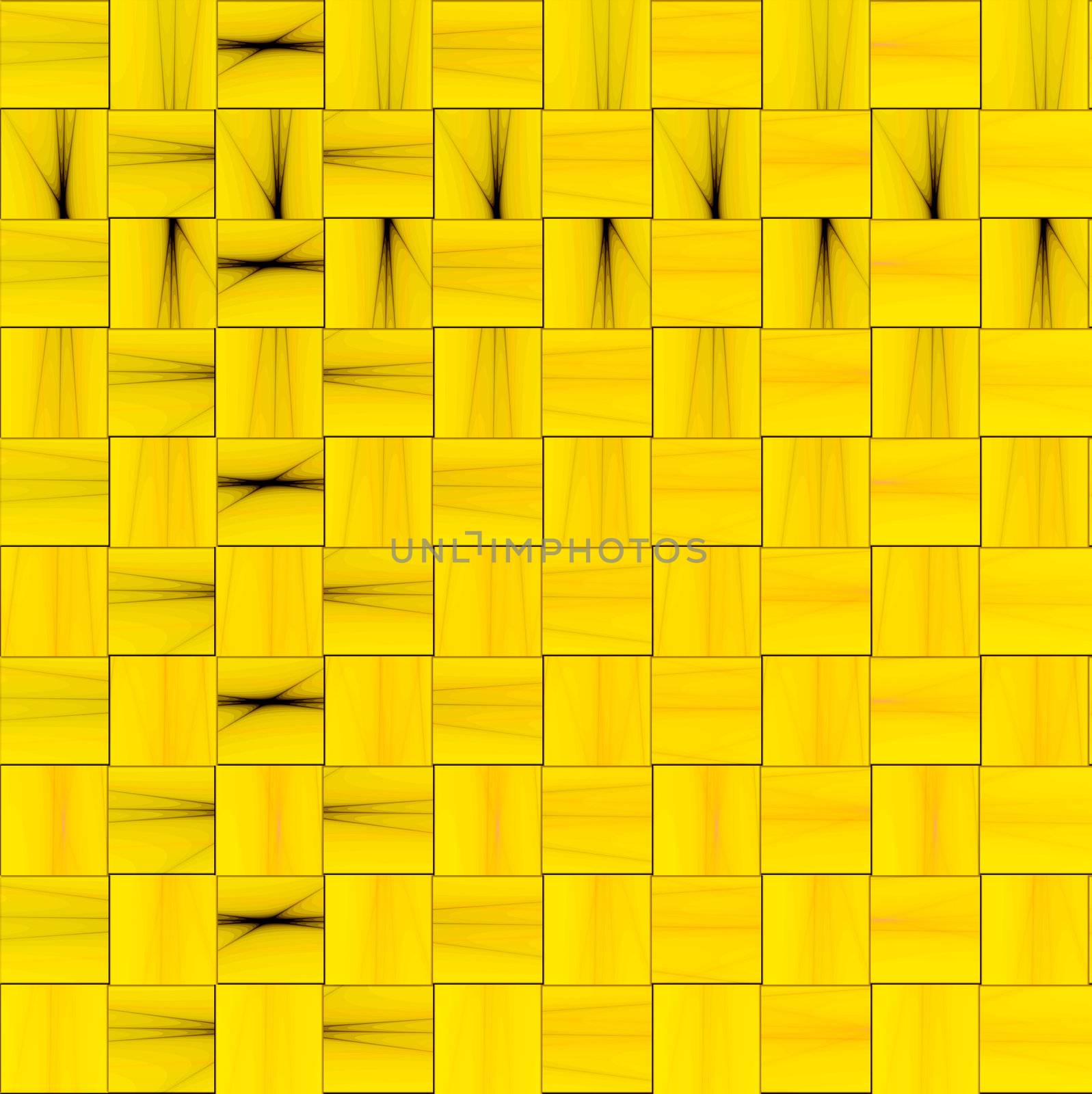 pattern of yellow and gold cubes