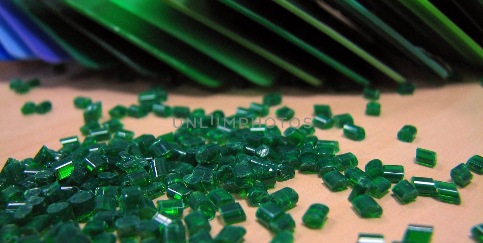 green samples and master batches. plastic industry injection moulding