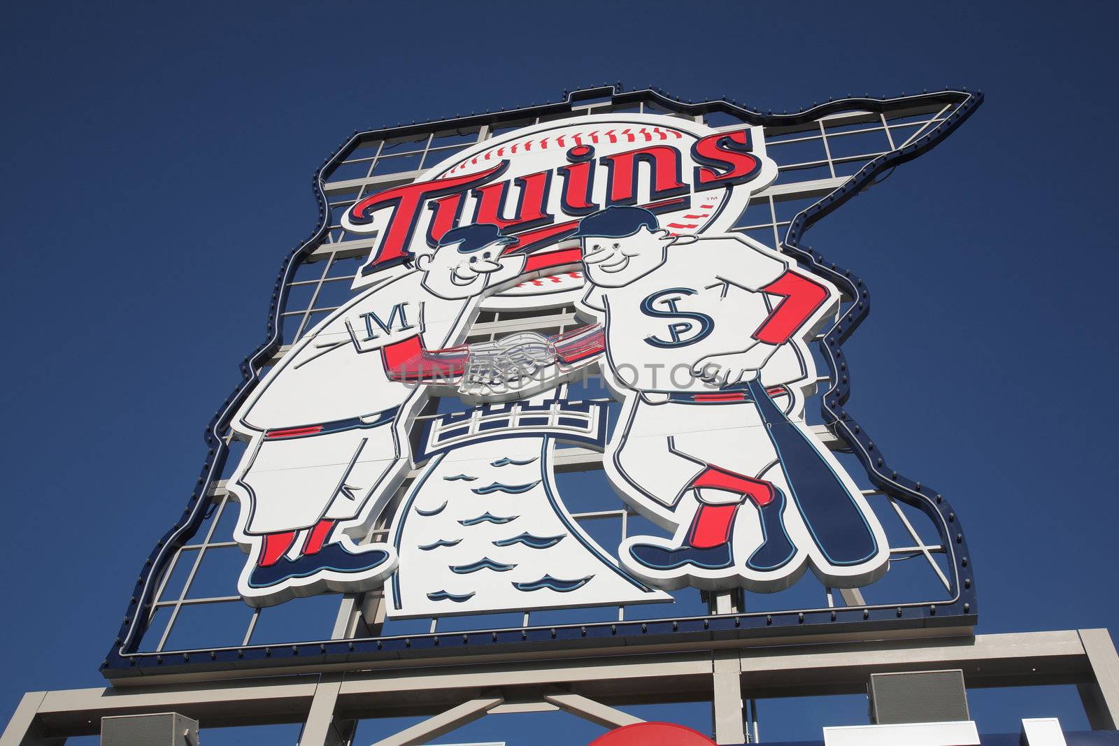 Classic Twins logo installed at new outdoor stadium