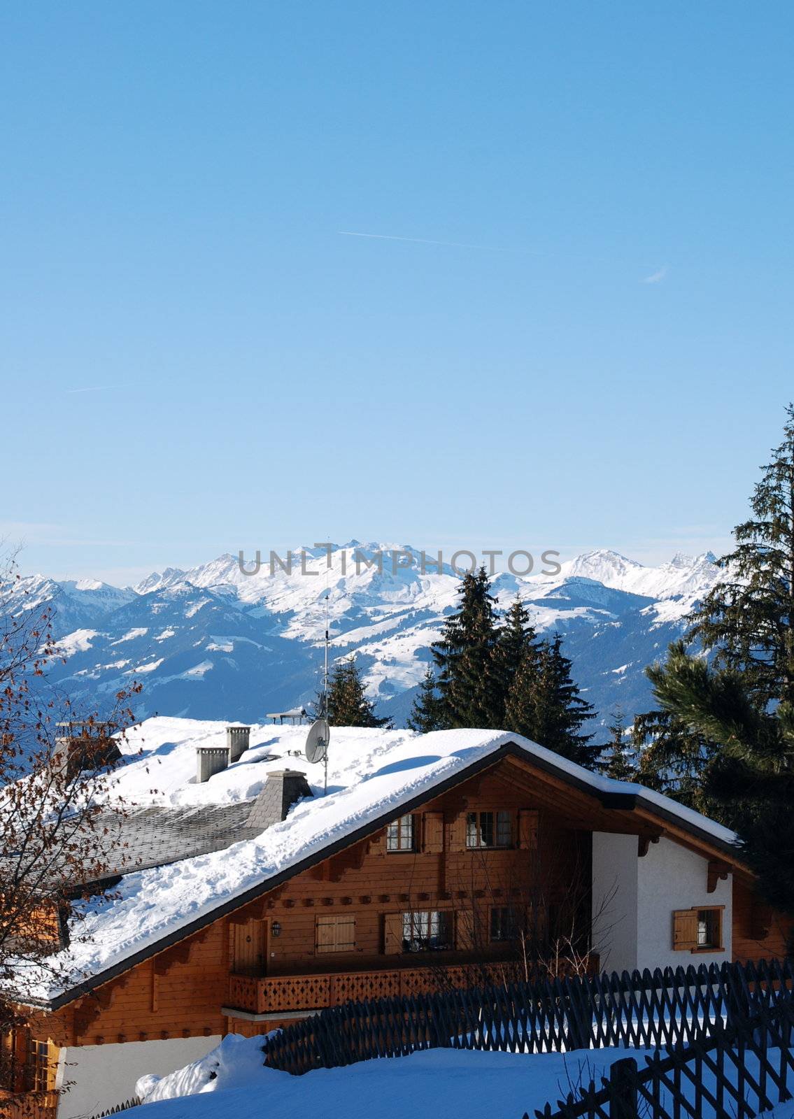 Chalet in swiss Alps