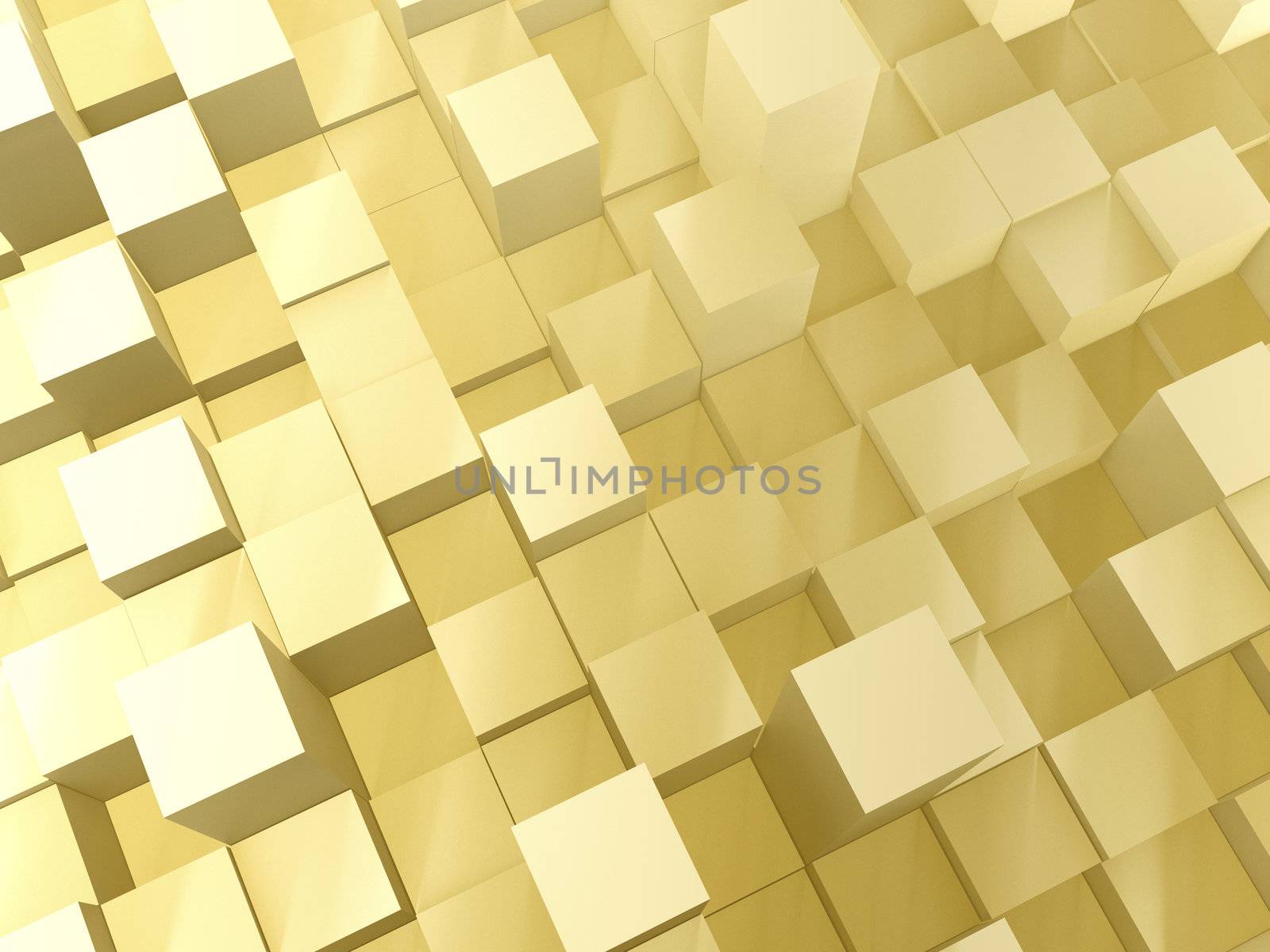 Golden equalizer bars - abstract 3d image