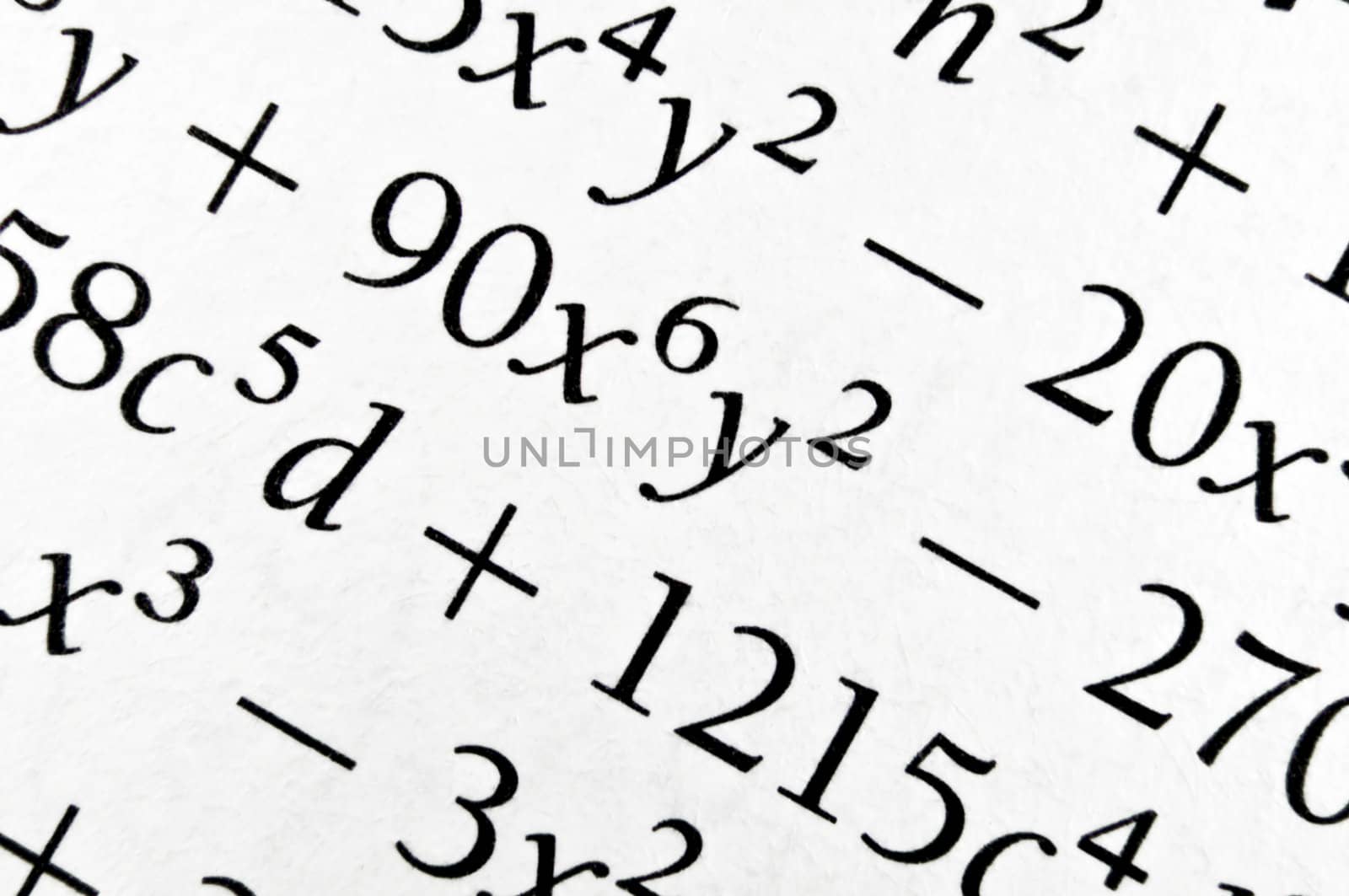 Algebra formulas close up. by FER737NG