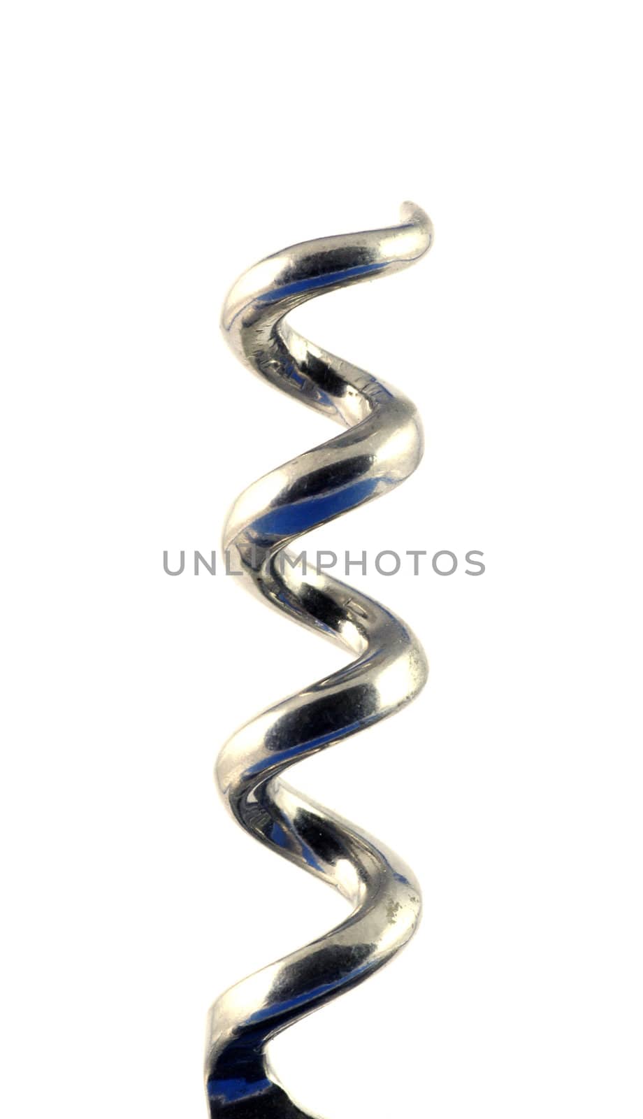 Corkscrew isolated in white