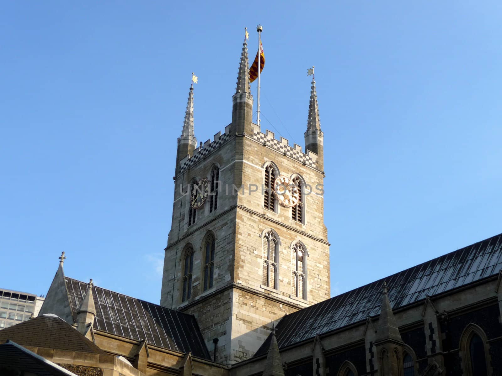 A church located near the river Thames in London.