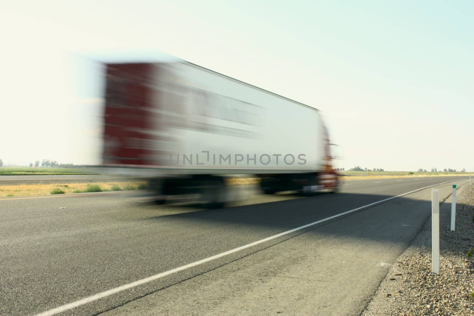 Speeding big truck