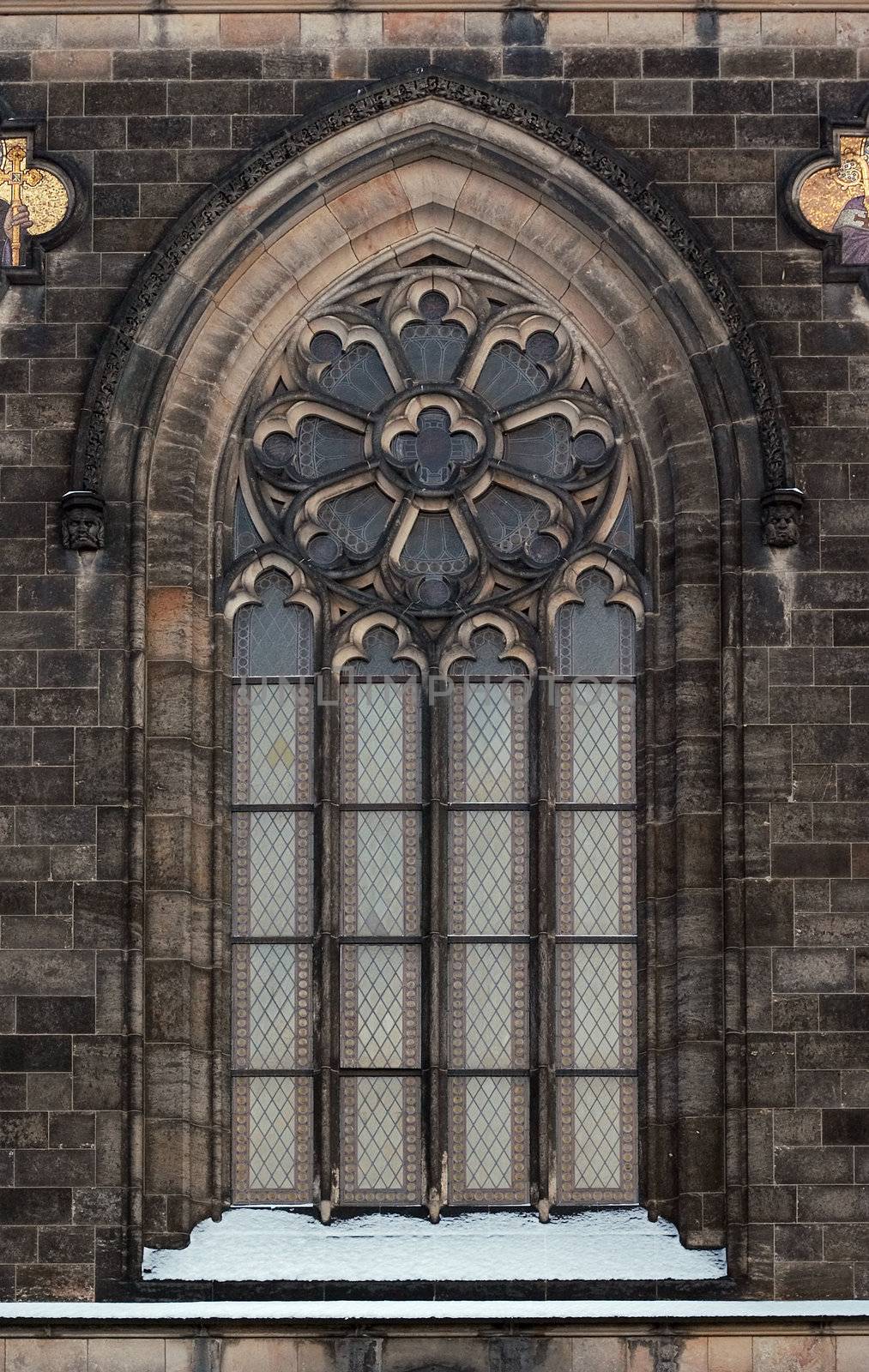 Architectural detail - Gothic window
Prague, Czech republic, Europe.