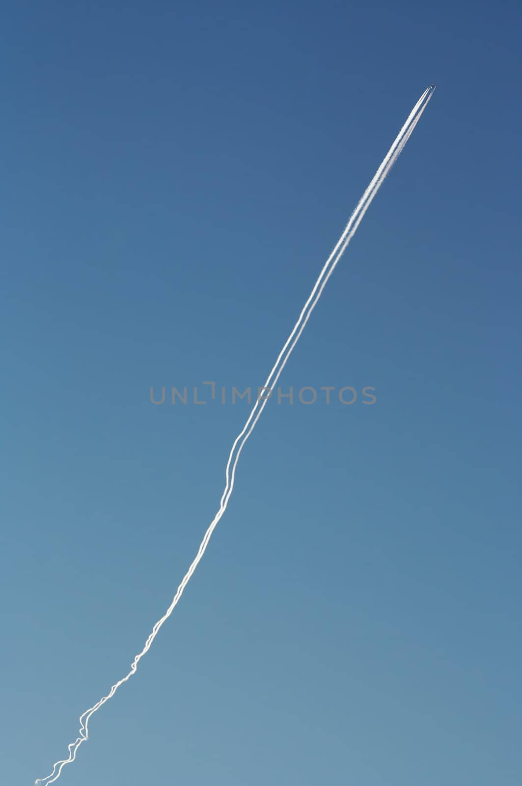 Shot of the flying air plane