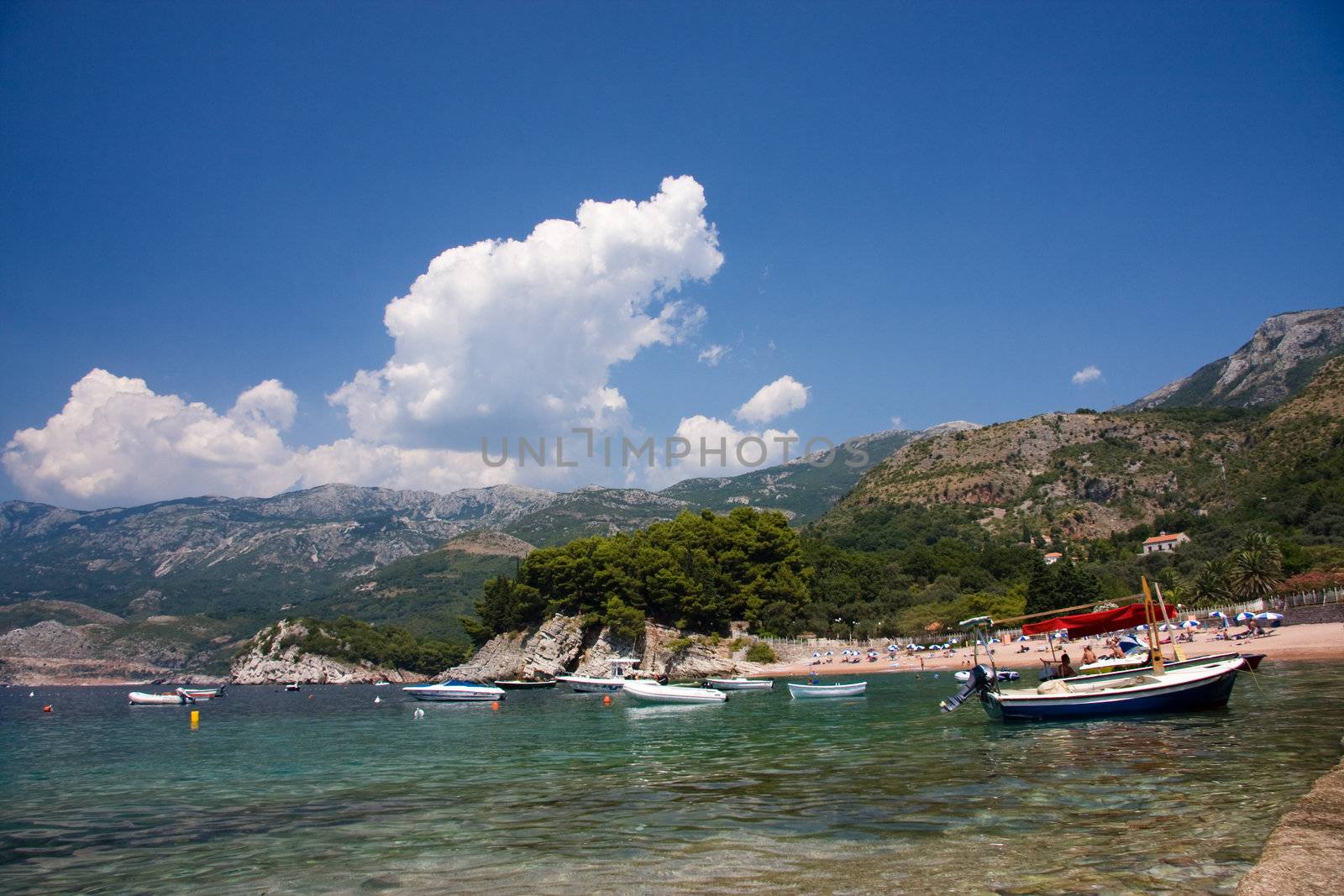 Beautiful mediterranean coastline. Sveti Stefan by rozhenyuk