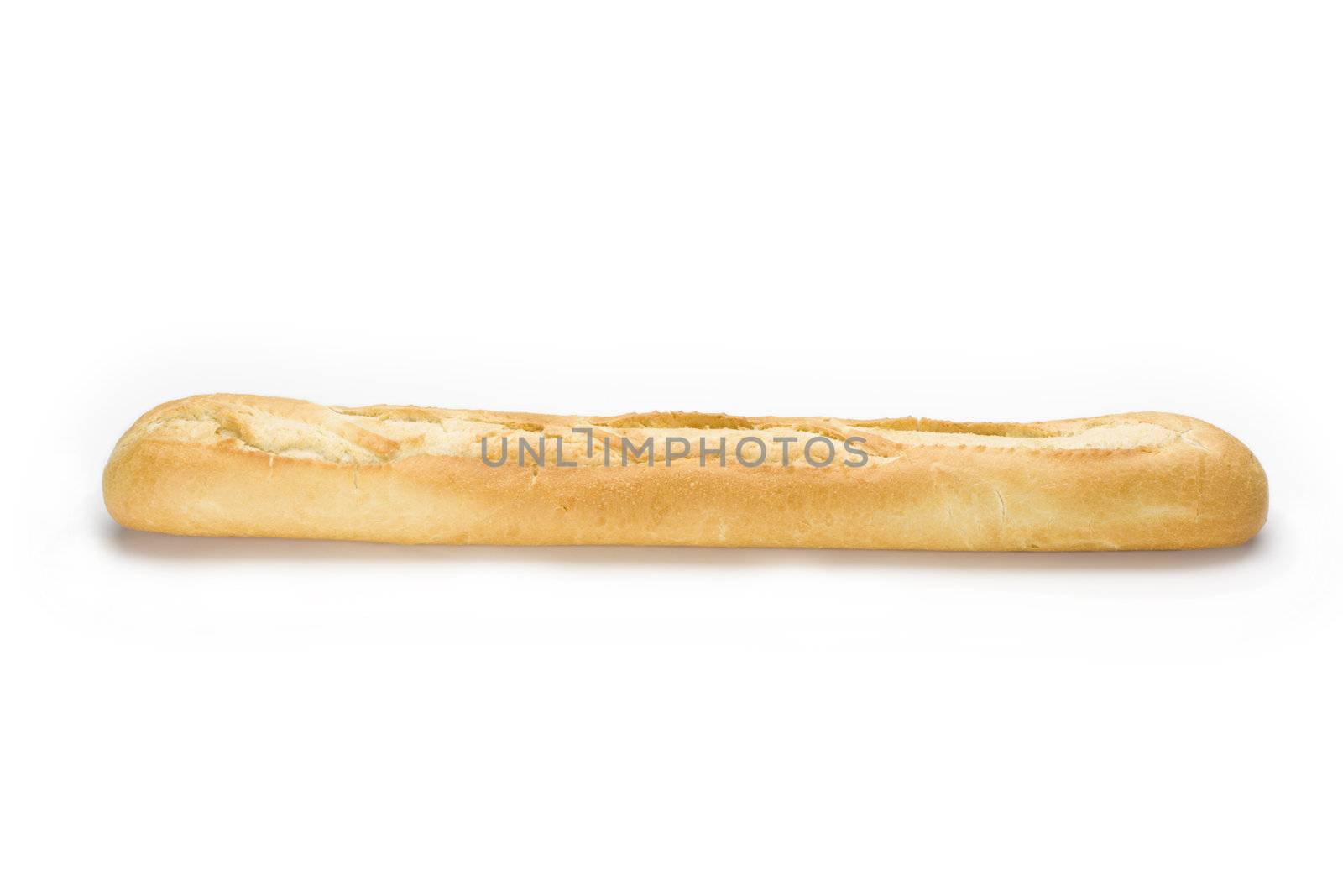 baguette bread isolated on white background