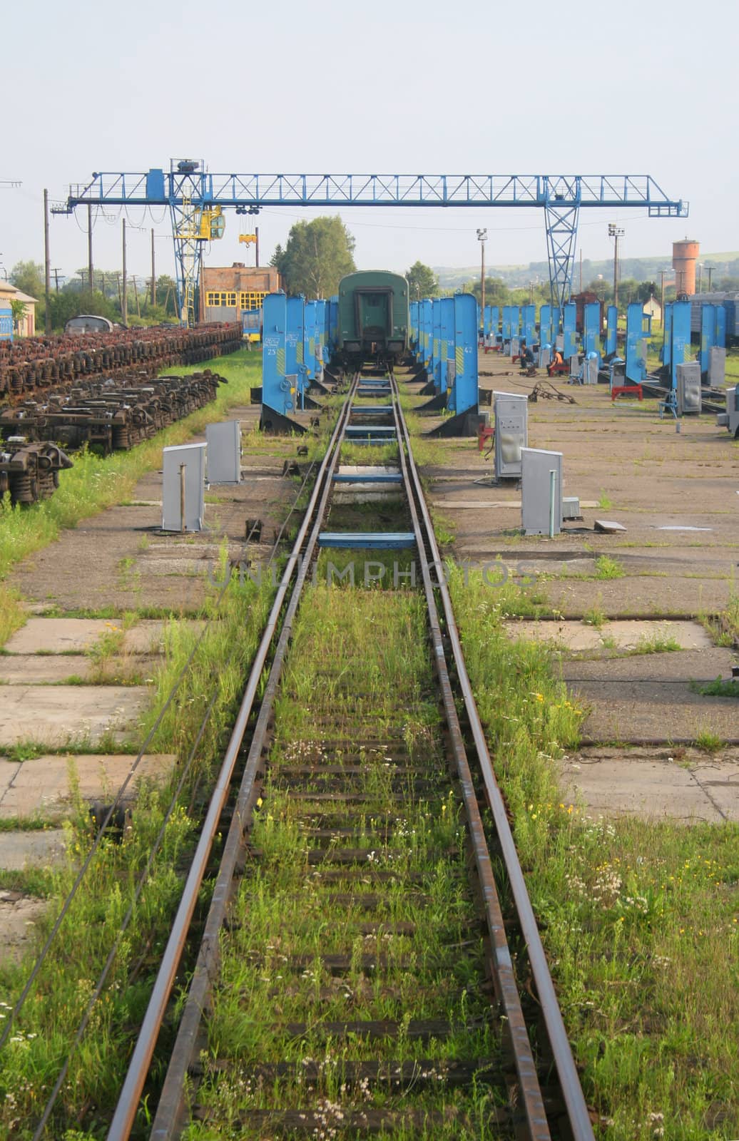 Eastern european train depot for changing wheels on carriages