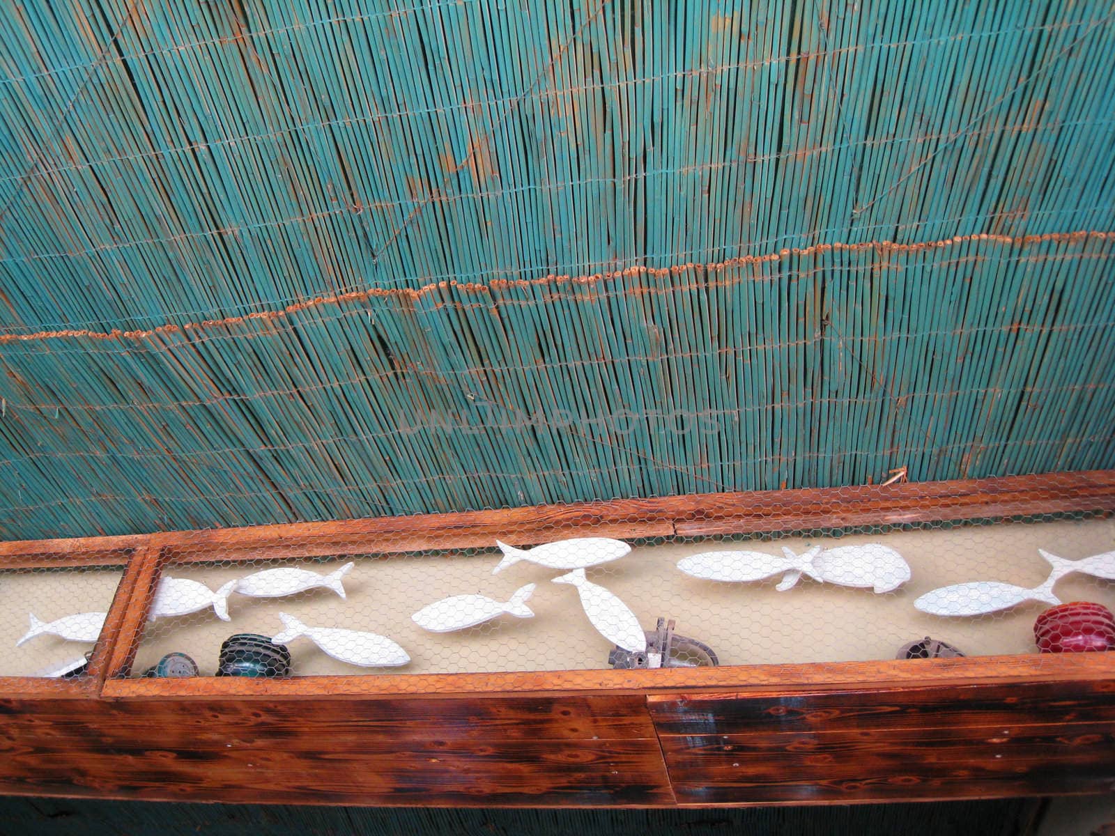 Detail of the ceiling of a fishing establishment