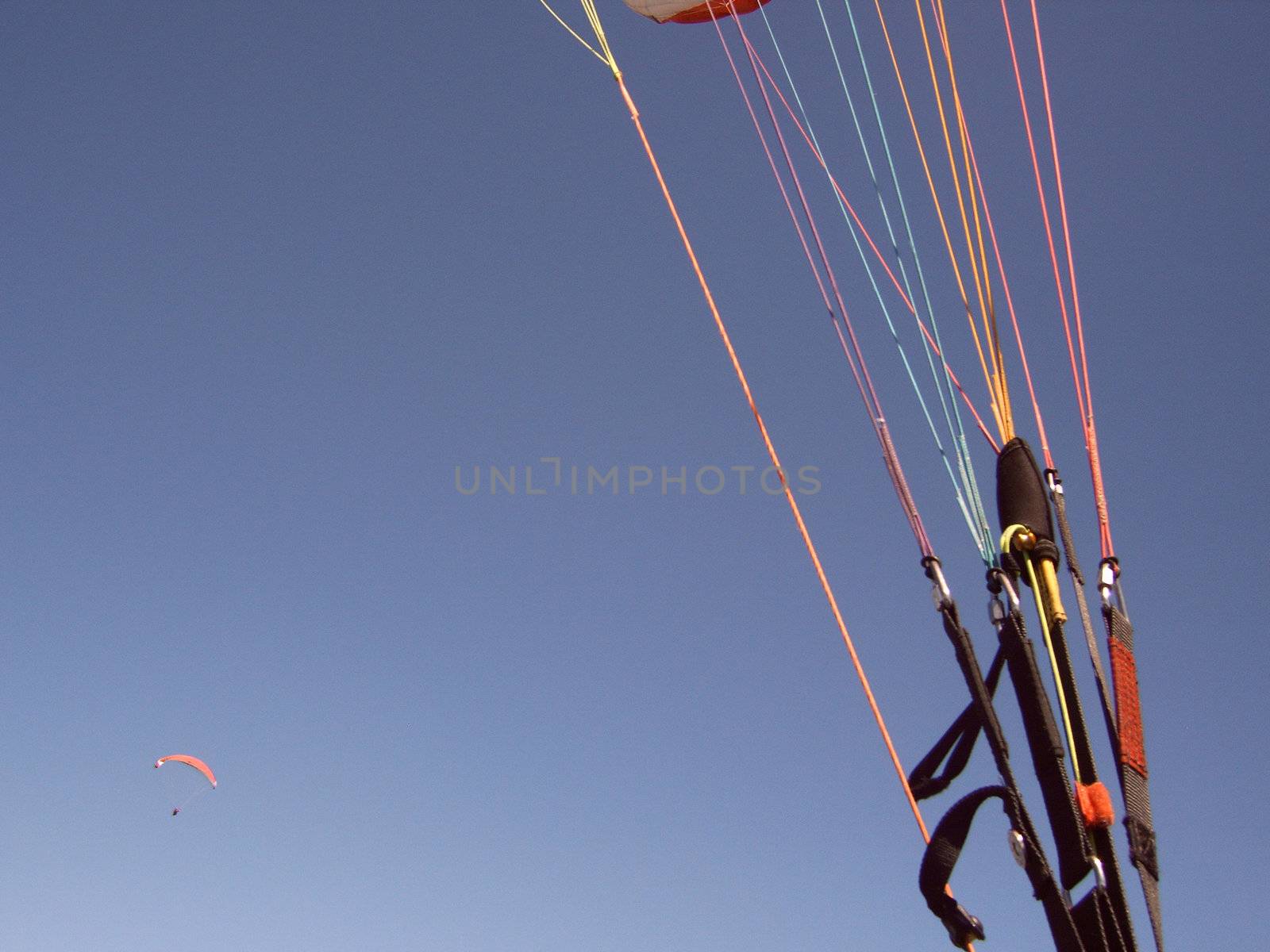 sky with paragliding by miradrozdowski