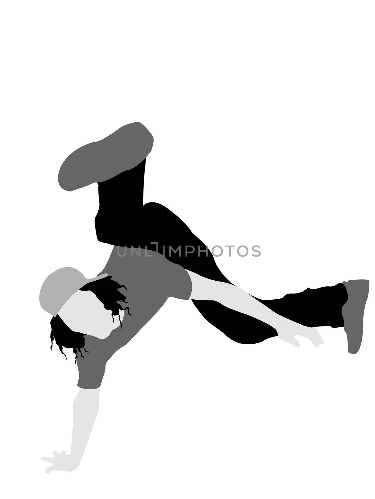 break dancer on isolated background